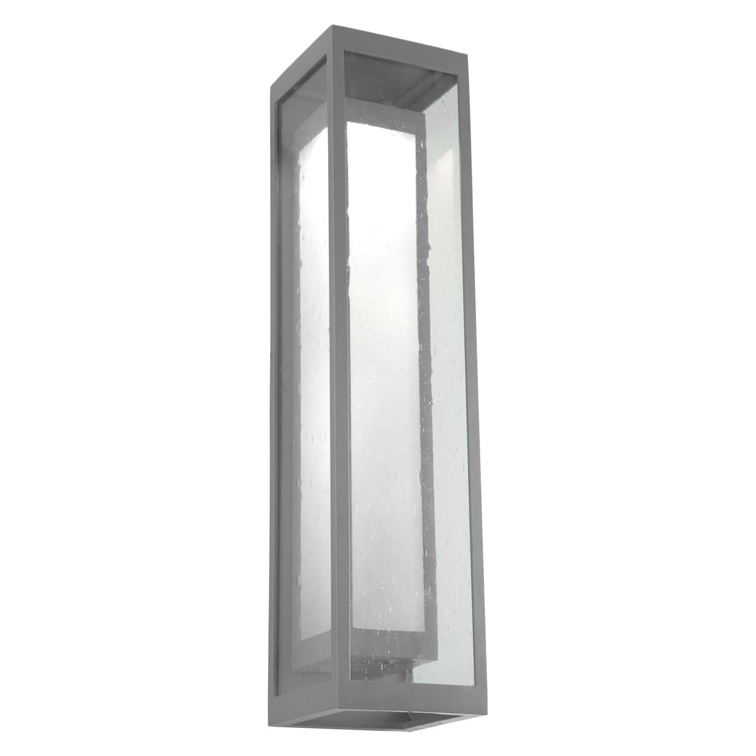 Shown in Argento Grey finish and Clear Seeded - Frosted Seeded glass