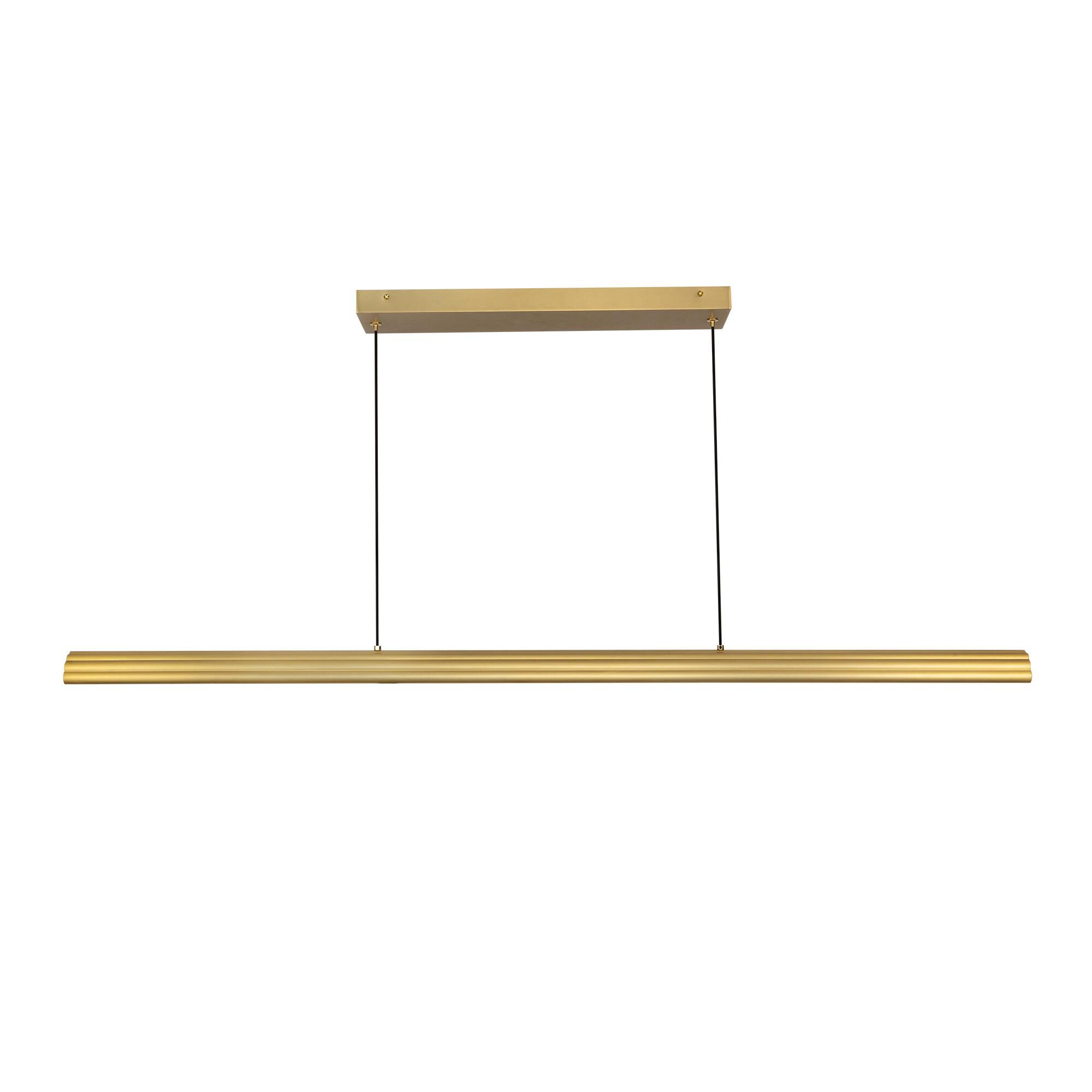 Shown in Brushed Gold finish and Frosted Acrylic Diffuser glass and Aluminum shade