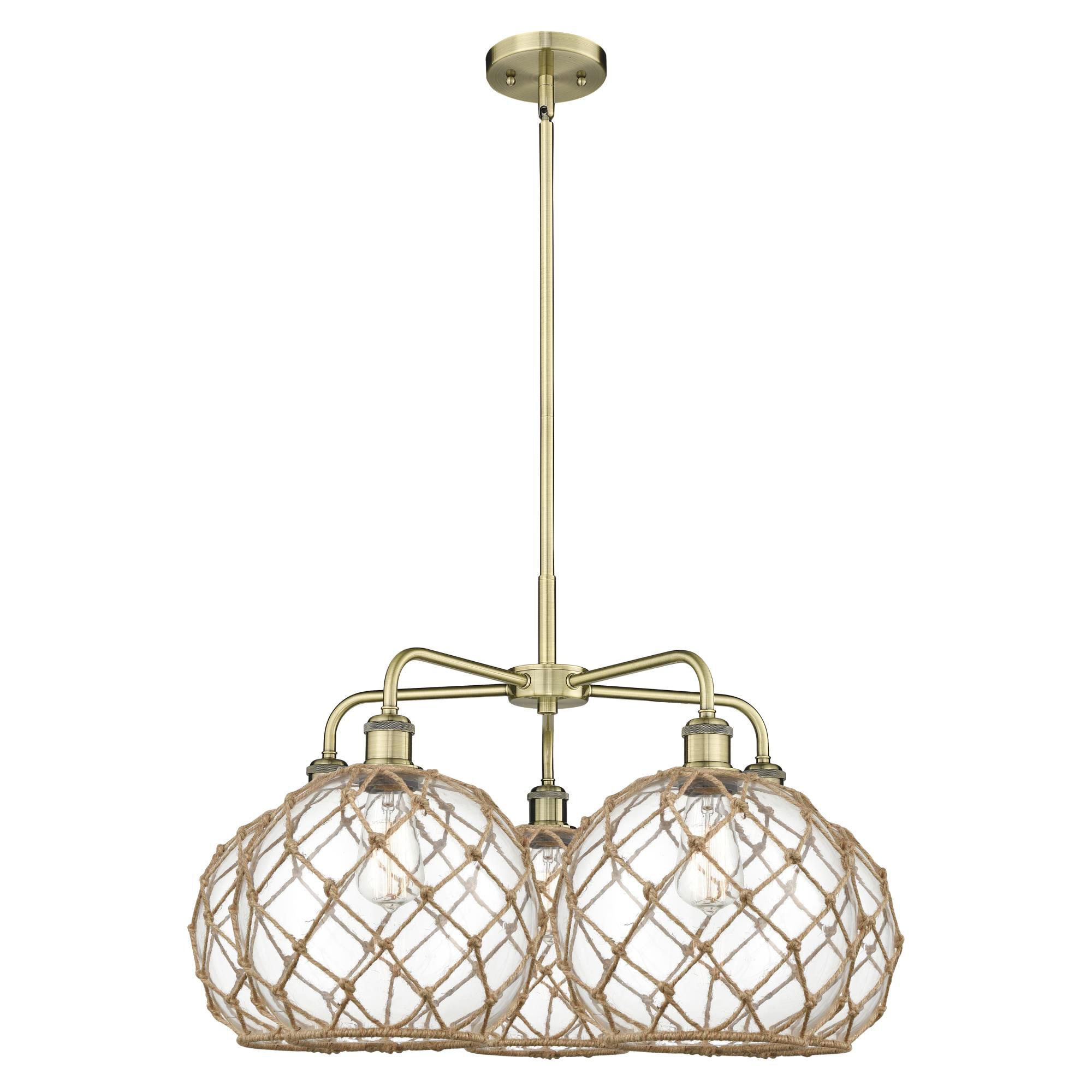 Bruno Marashlian Farmhouse Rope 29 Inch Chandelier by Innovations Lighting