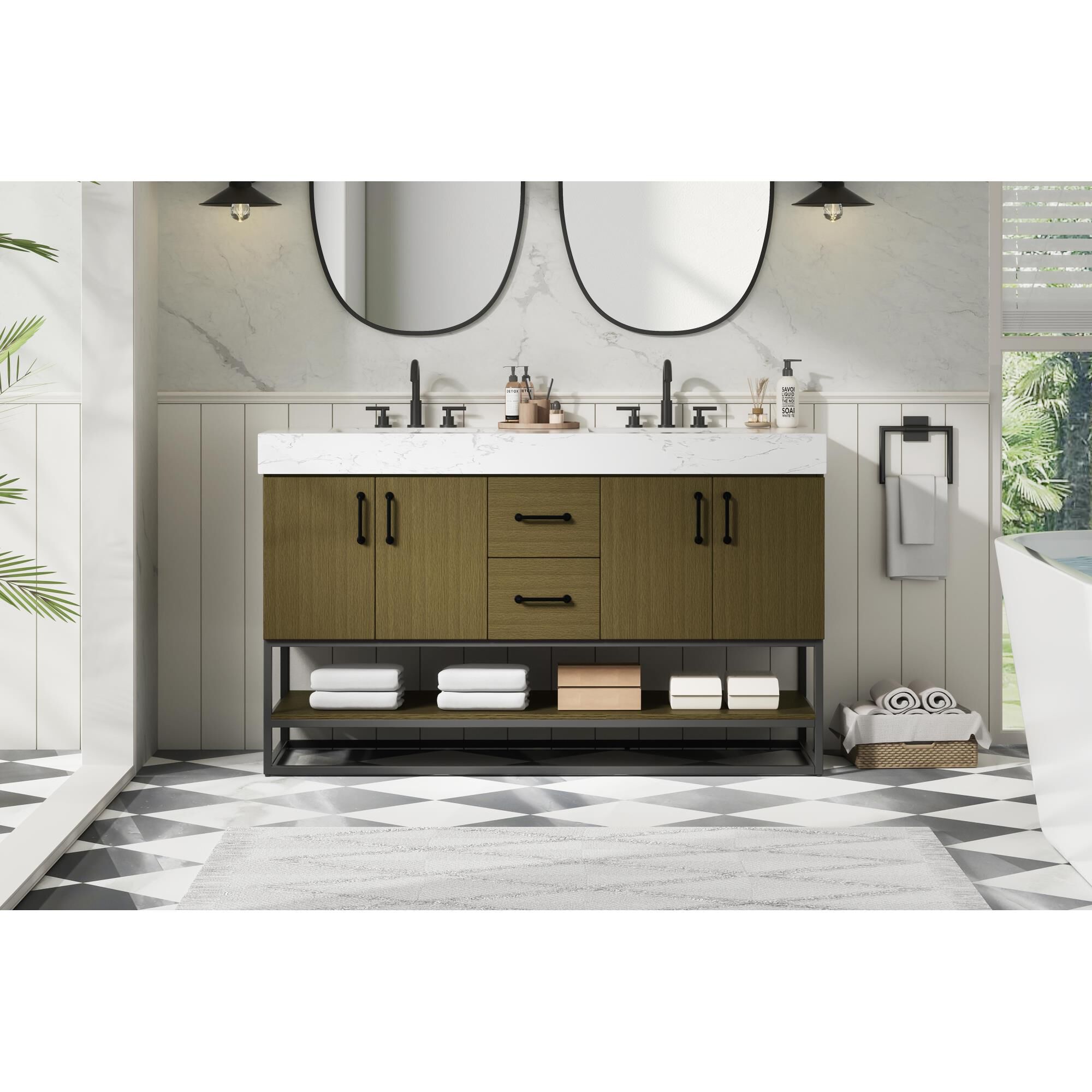 Caroline 54 Inch Bath Vanity by Elegant Dcor