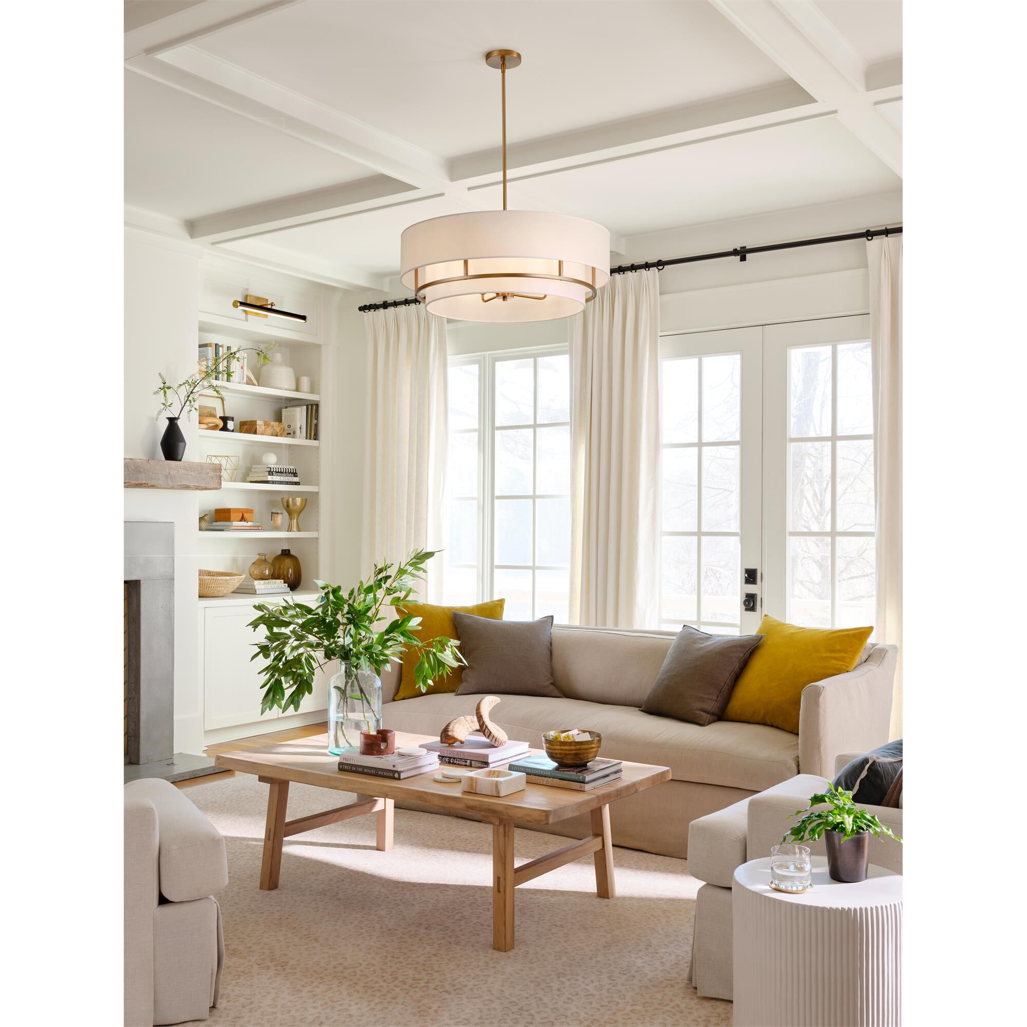 Graham 30 Inch 4 Light Semi Flush Mount,