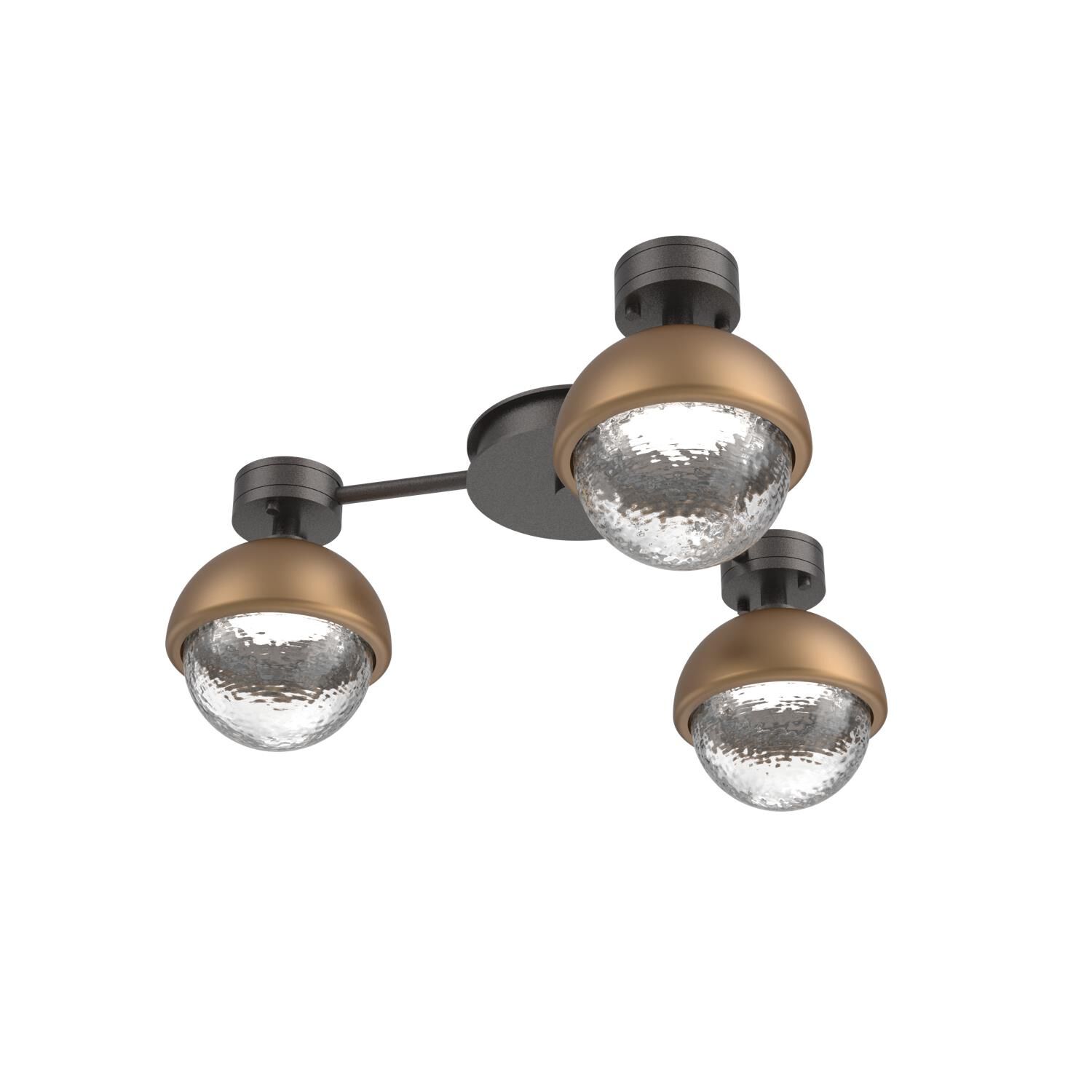 Shown in Graphite finish and Clear glass and Novel Brass accent