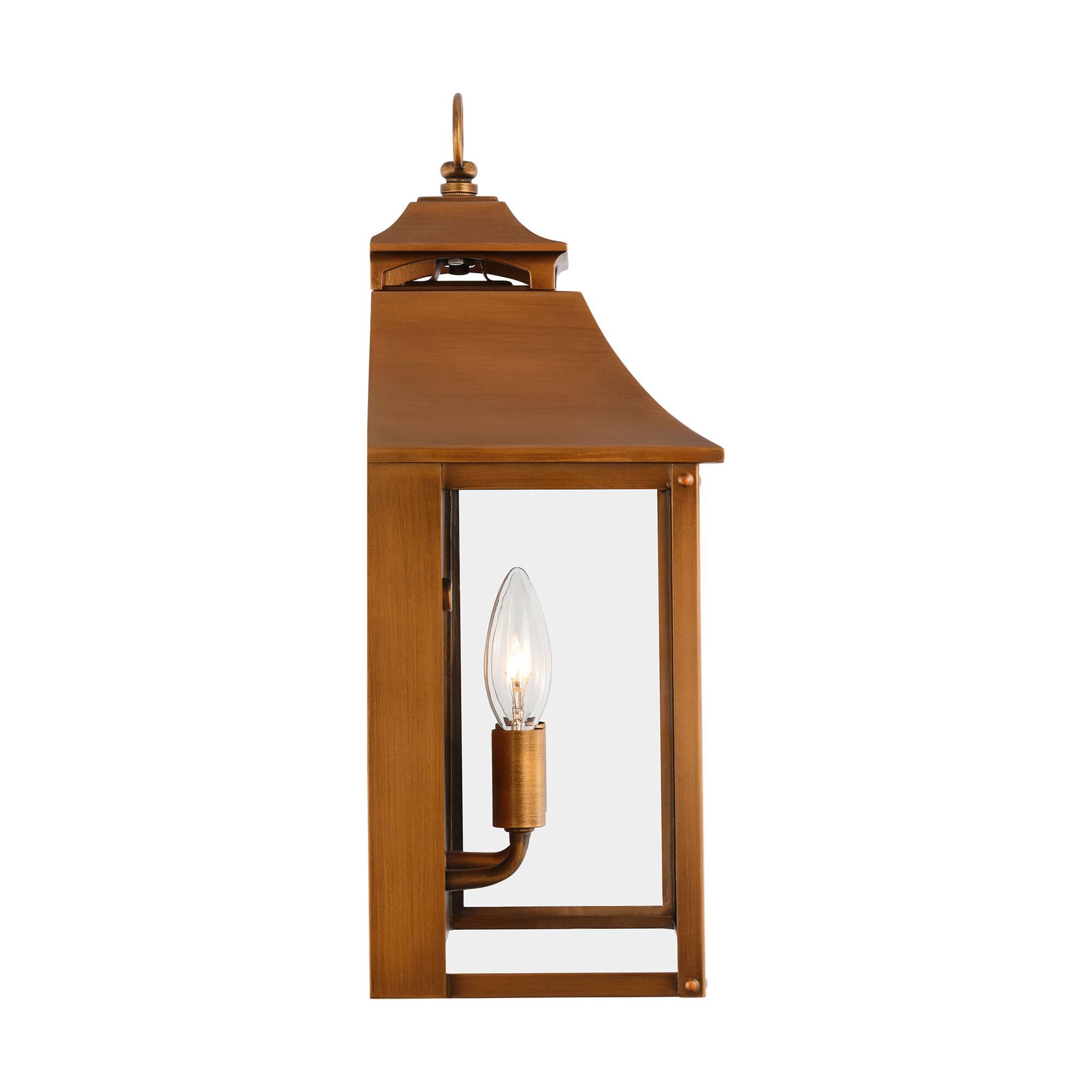 Shown in Natural Copper finish and Clear Seeded glass