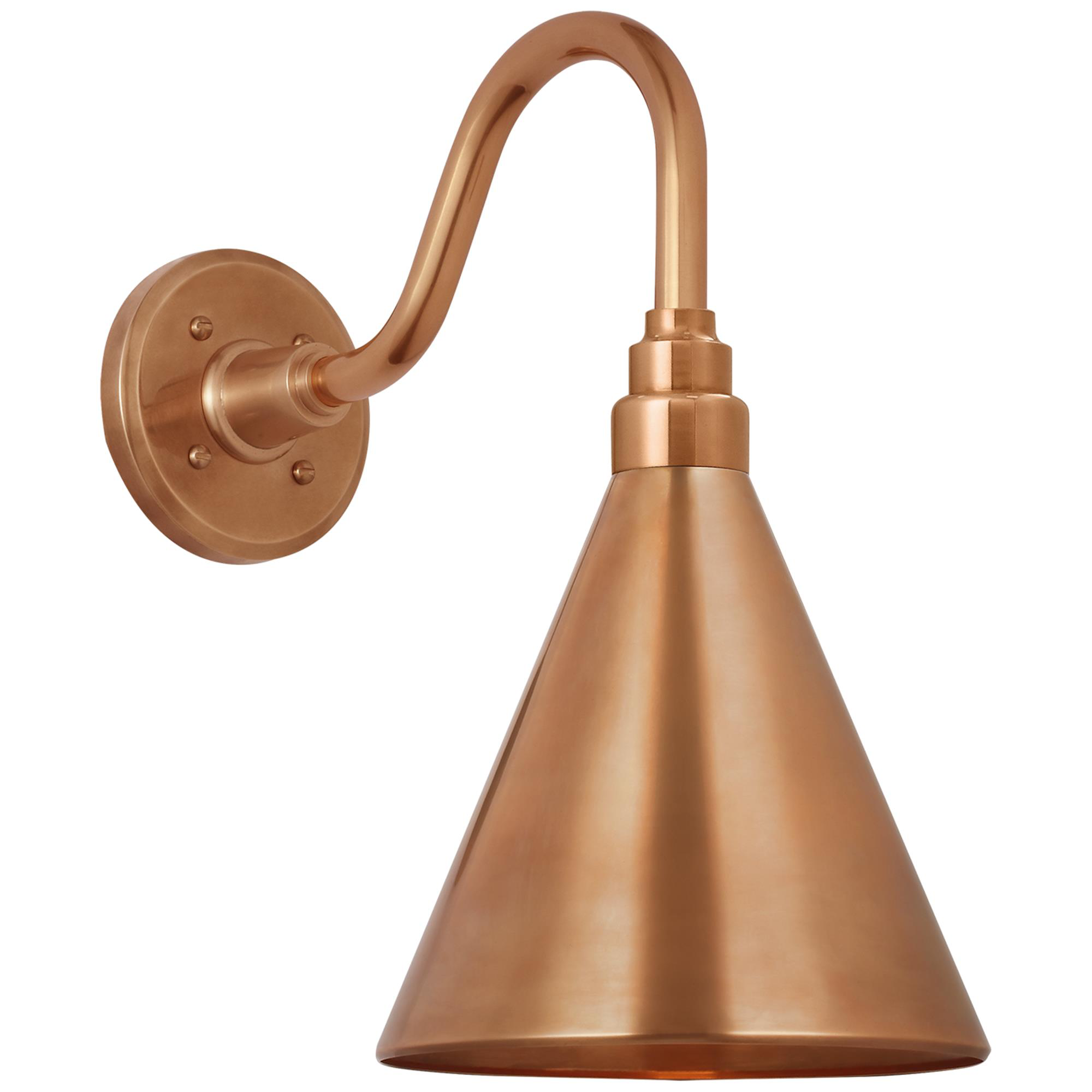 Shown in Soft Copper finish and Soft Copper Conical Savannah shade