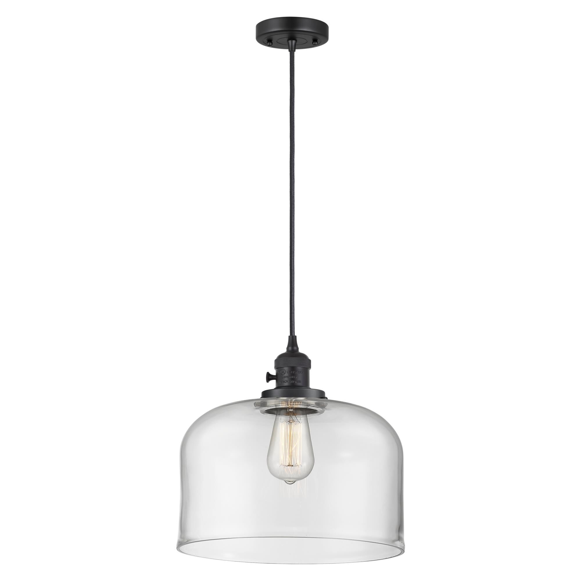 Shown in Matte Black finish and Clear glass