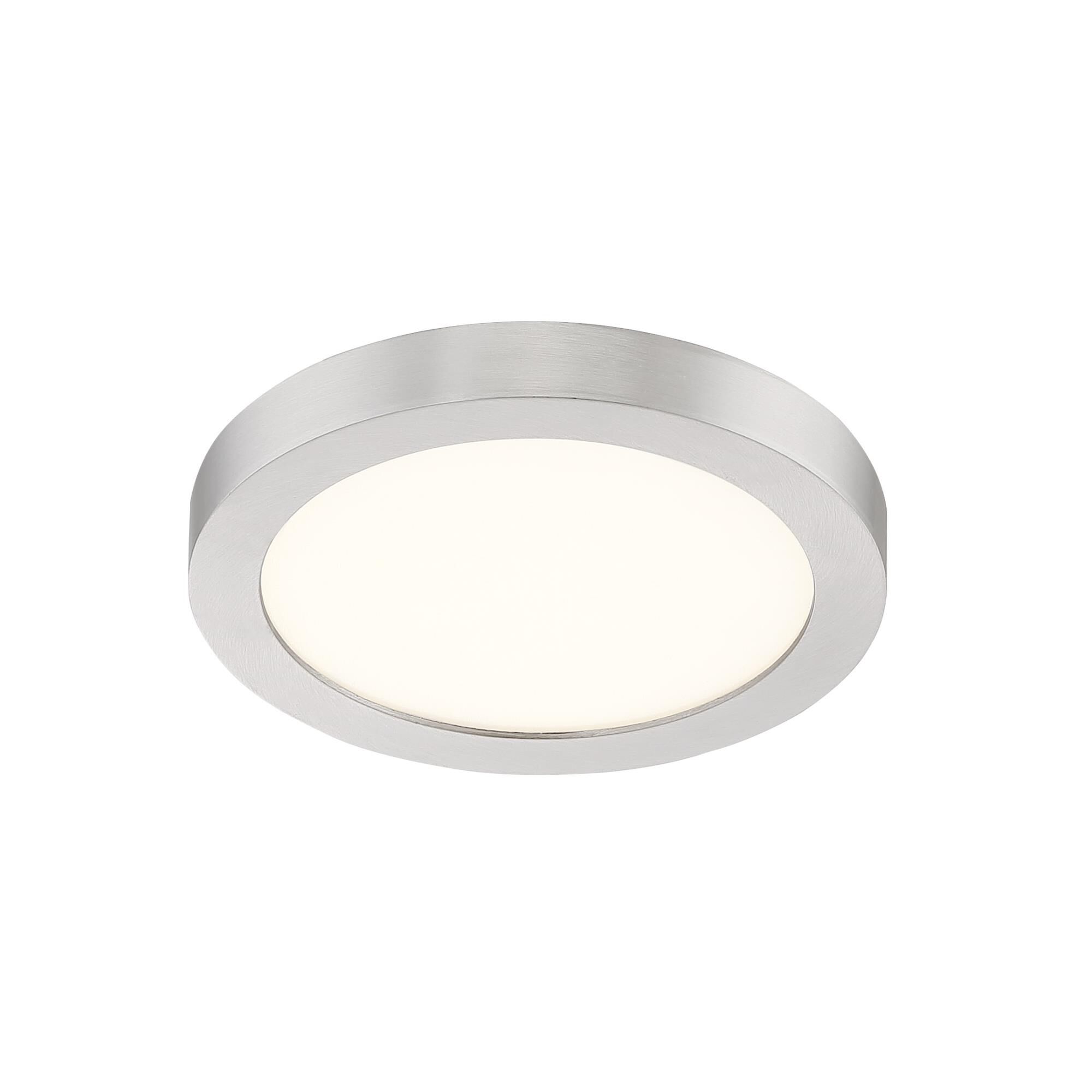 Shown in Brushed Nickel finish and White Acrylic glass