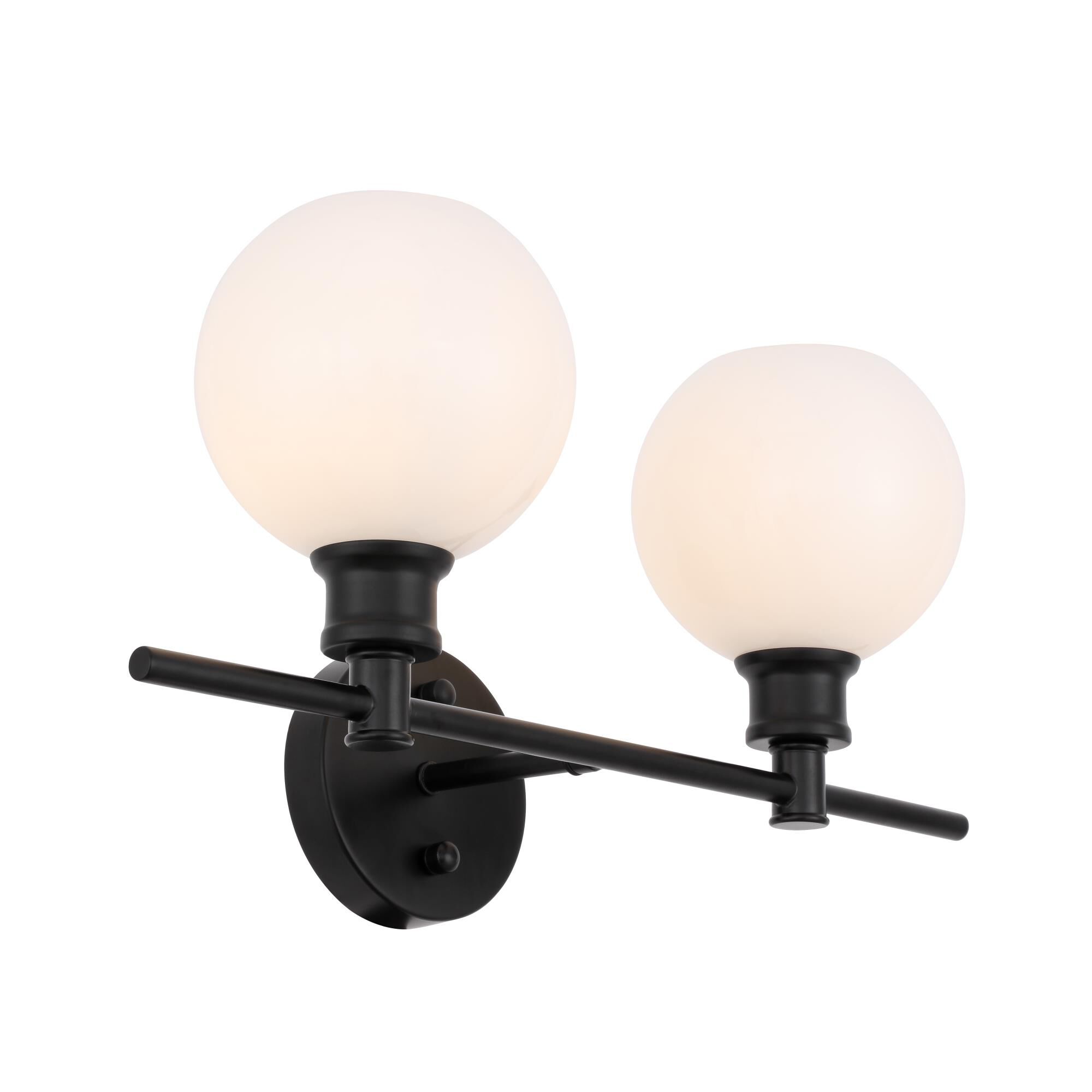 Shown in Black finish and Frosted White  glass