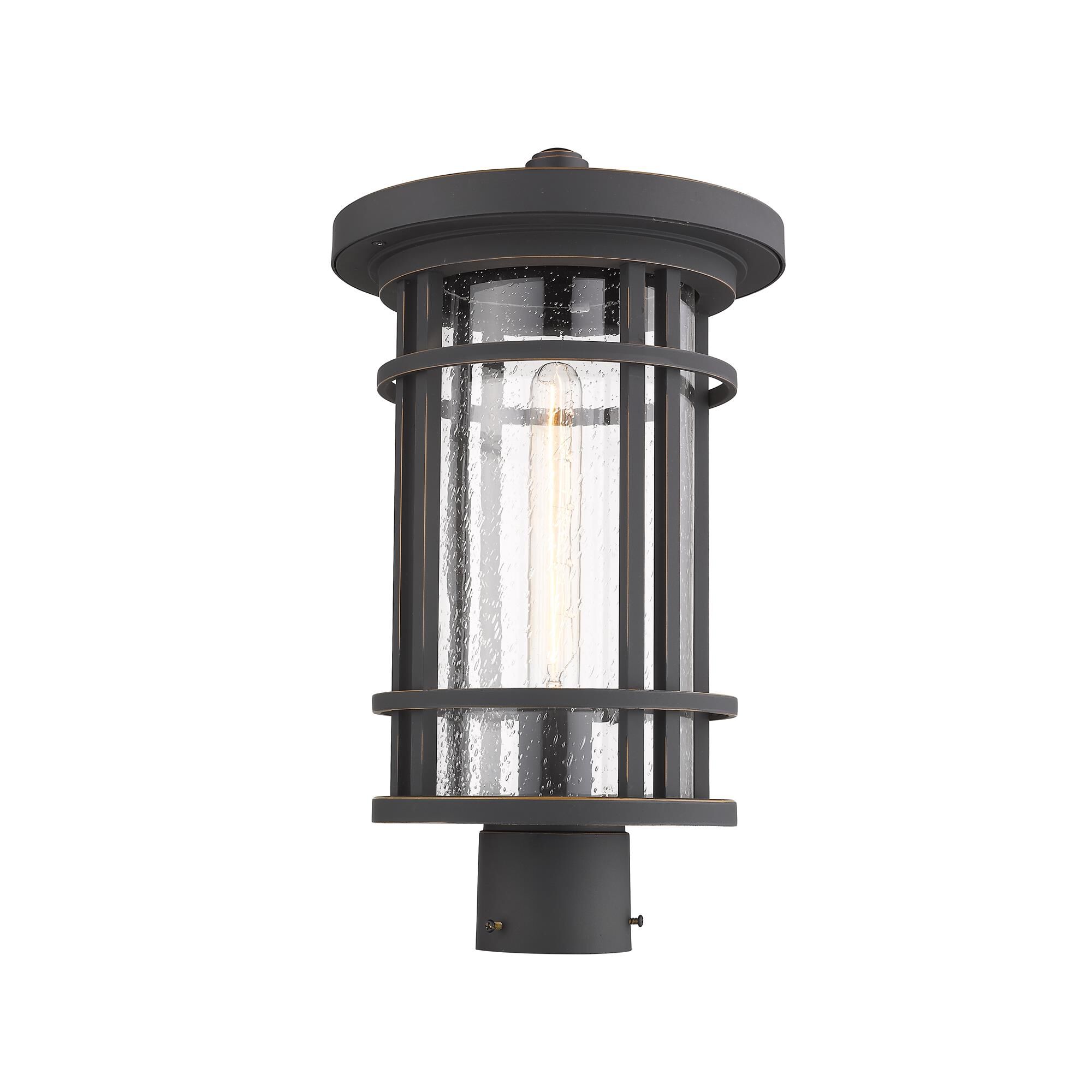 Shown in Oil Rubbed Bronze finish and Glass shade
