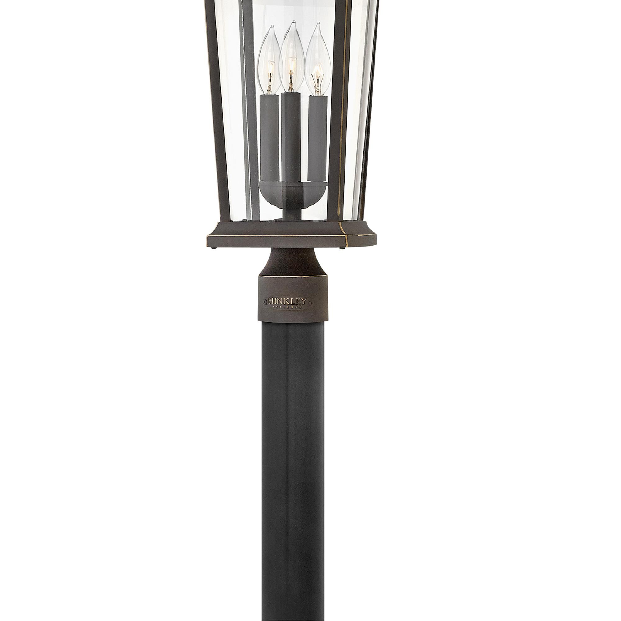 Bromley 22 Inch Tall 3 Light LED Outdoor Post Lamp by Hinkley Lighting