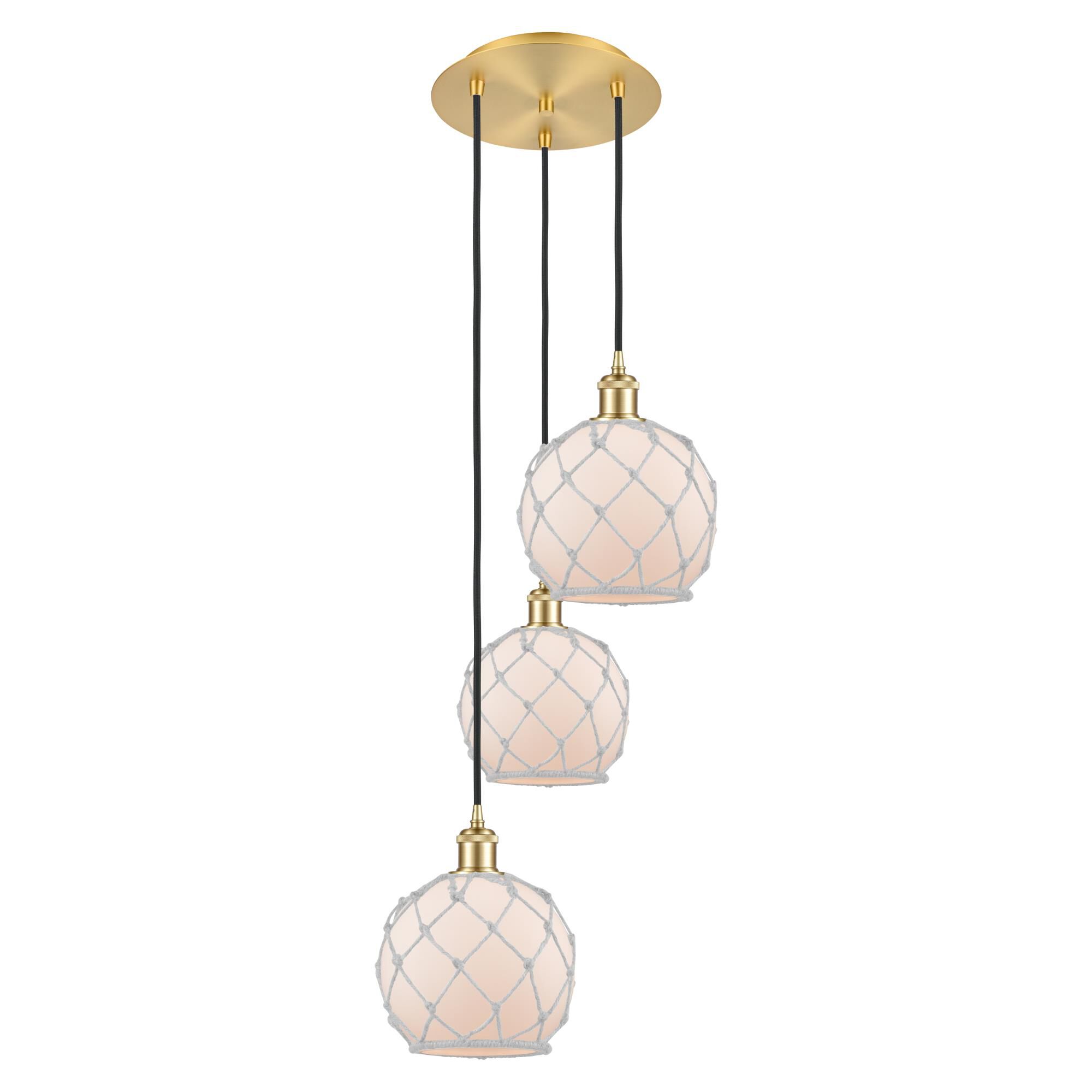 Bruno Marashlian Farmhouse Rope 15 Inch Multi Light Pendant by Innovations Lighting
