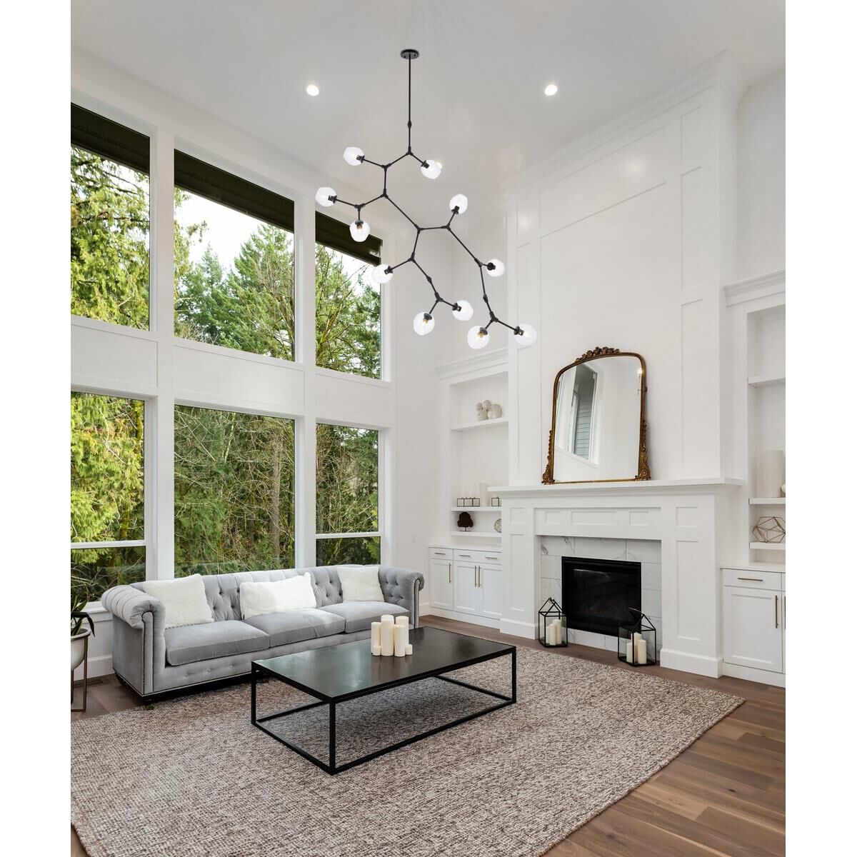 Cavoli 73 Inch 11 Light Mini Chandelier by Elegant Lighting