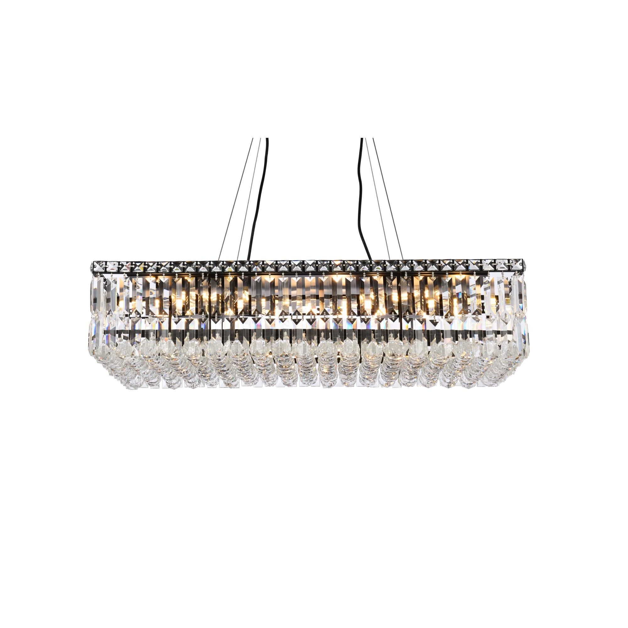Maxime 32 Inch 16 Light Linear Suspension Light by Elegant Lighting