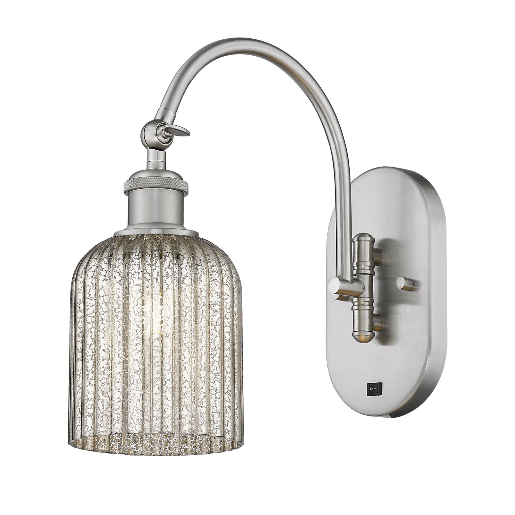 Shown in Satin Nickel finish and Mercury shade