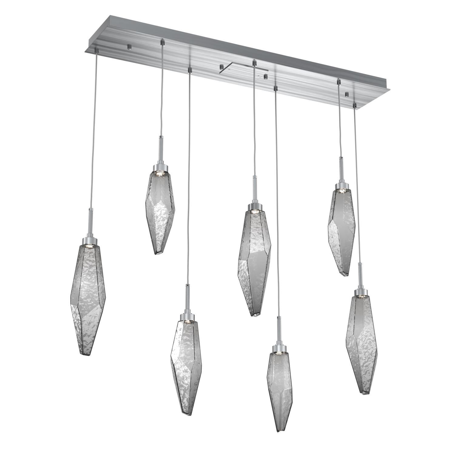 Rock Crystal 44 Inch 7 Light LED Linear Suspension Light by Hammerton Studio