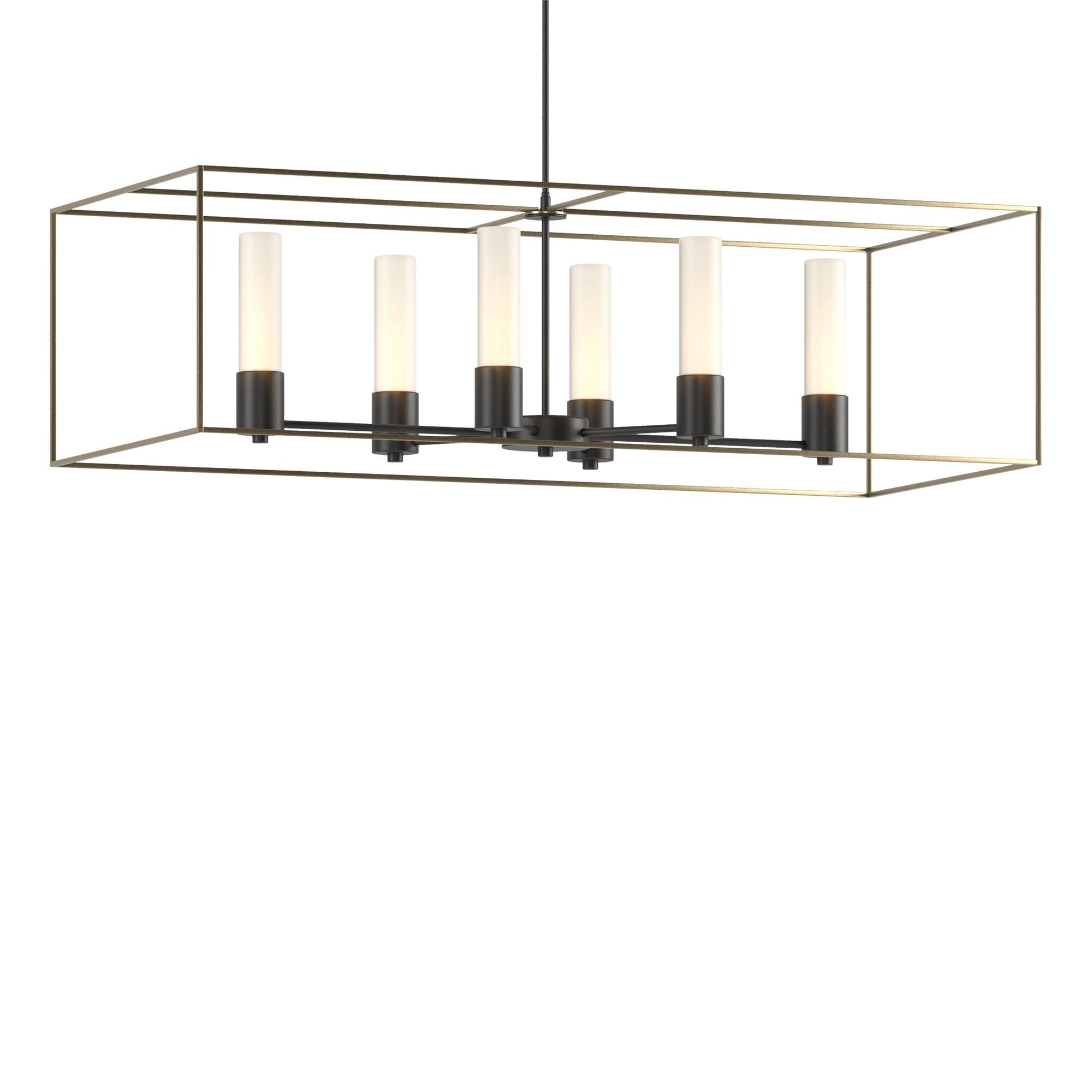 Shown in Black finish and Opal glass and Soft Gold accent