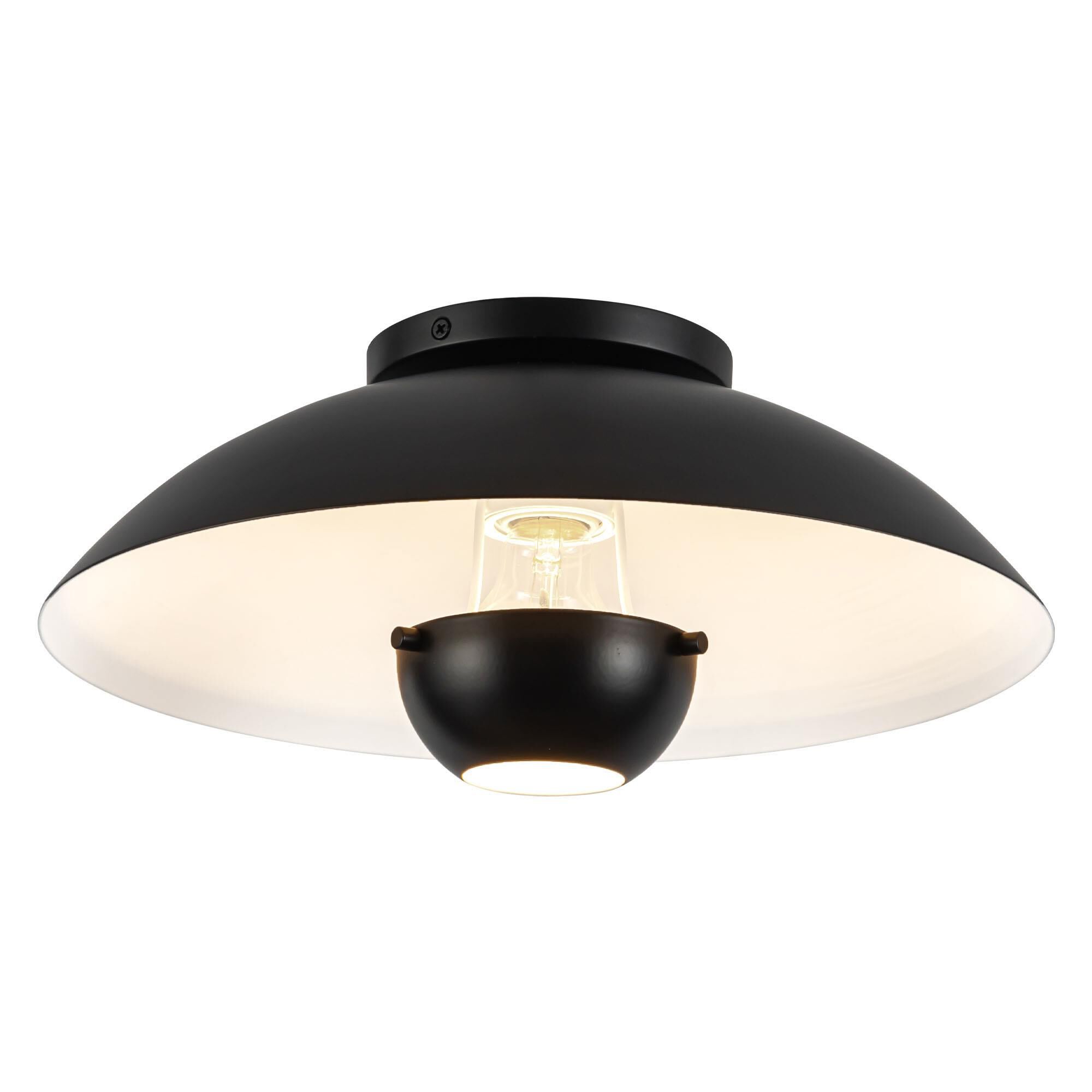 Shown in Black finish and Steel shade