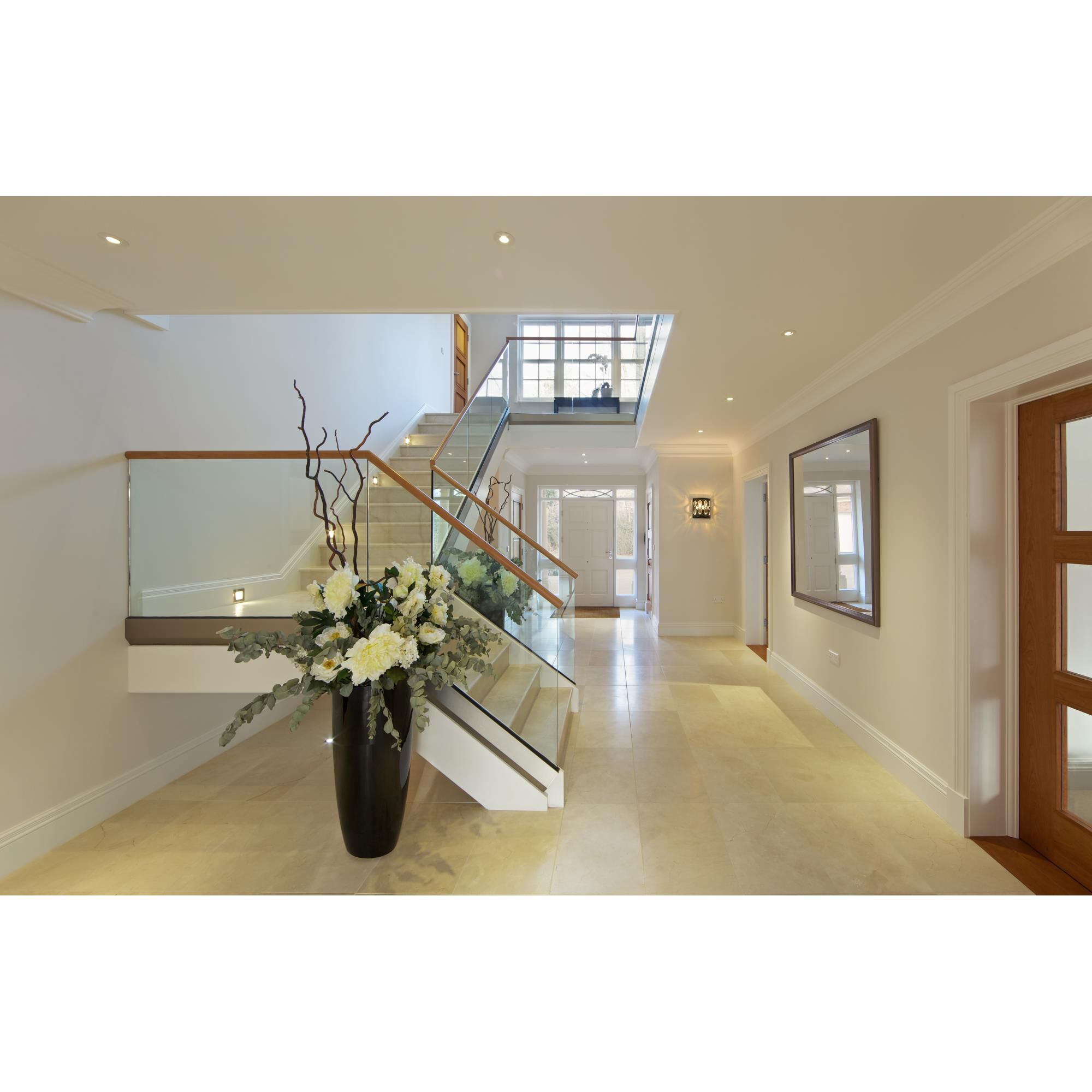 Shown in Matte Black finish and Steel + K9 Crystal glass and Steel + K9 Crystal shade