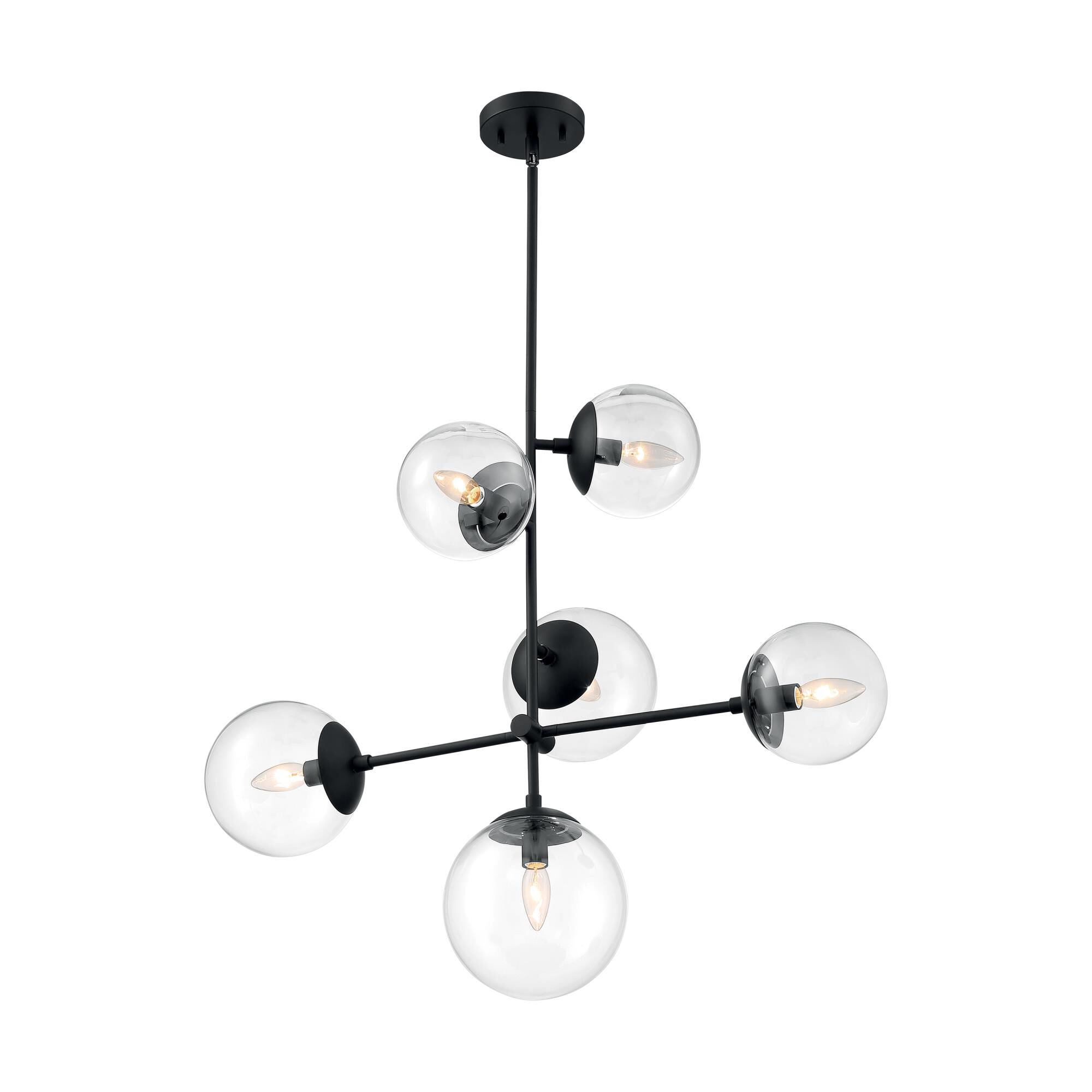 Sky 31 Inch 6 Light Mini Chandelier by Nuvo Lighting