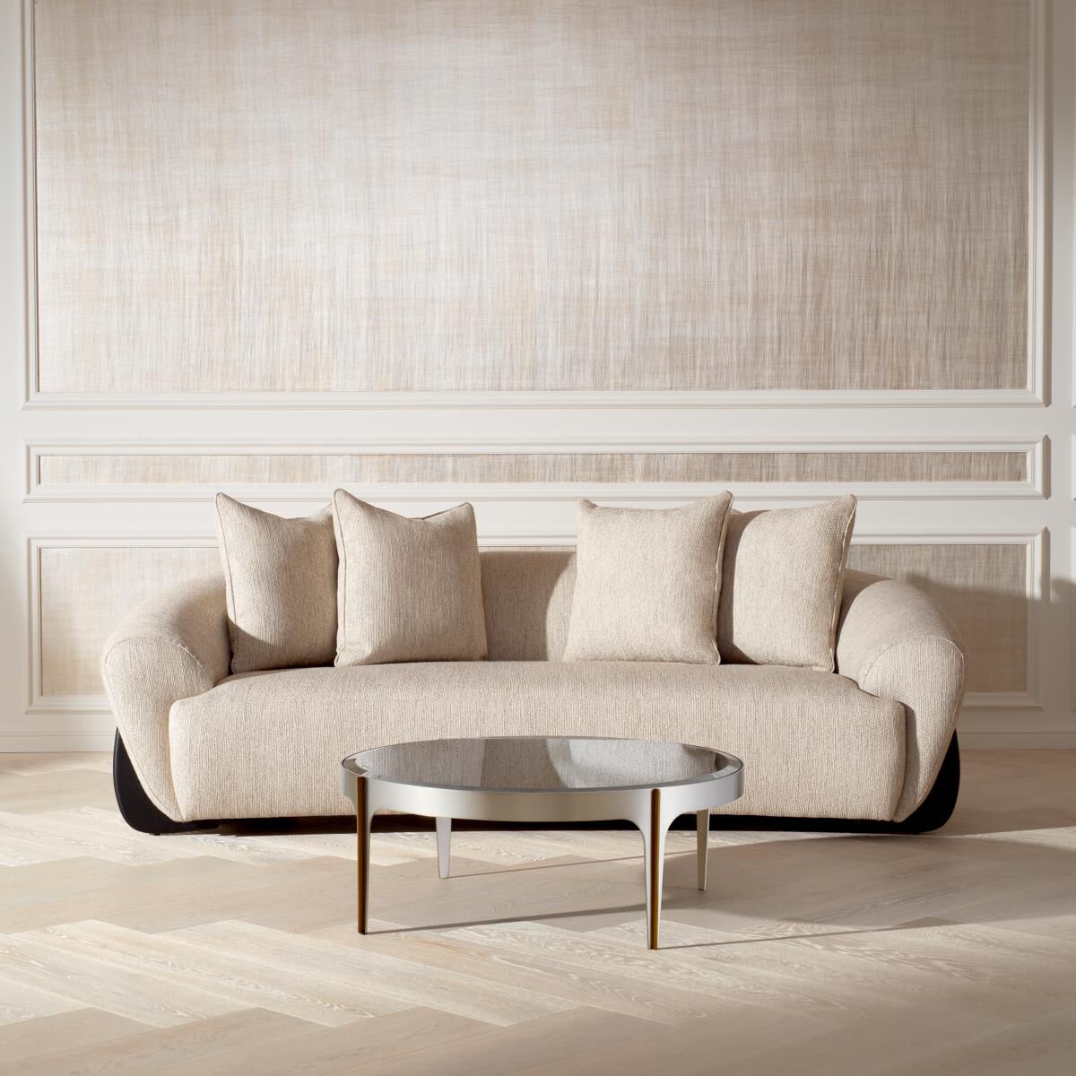 Shown in Bronze, Brushed Brass, Black Beveled Glass finish