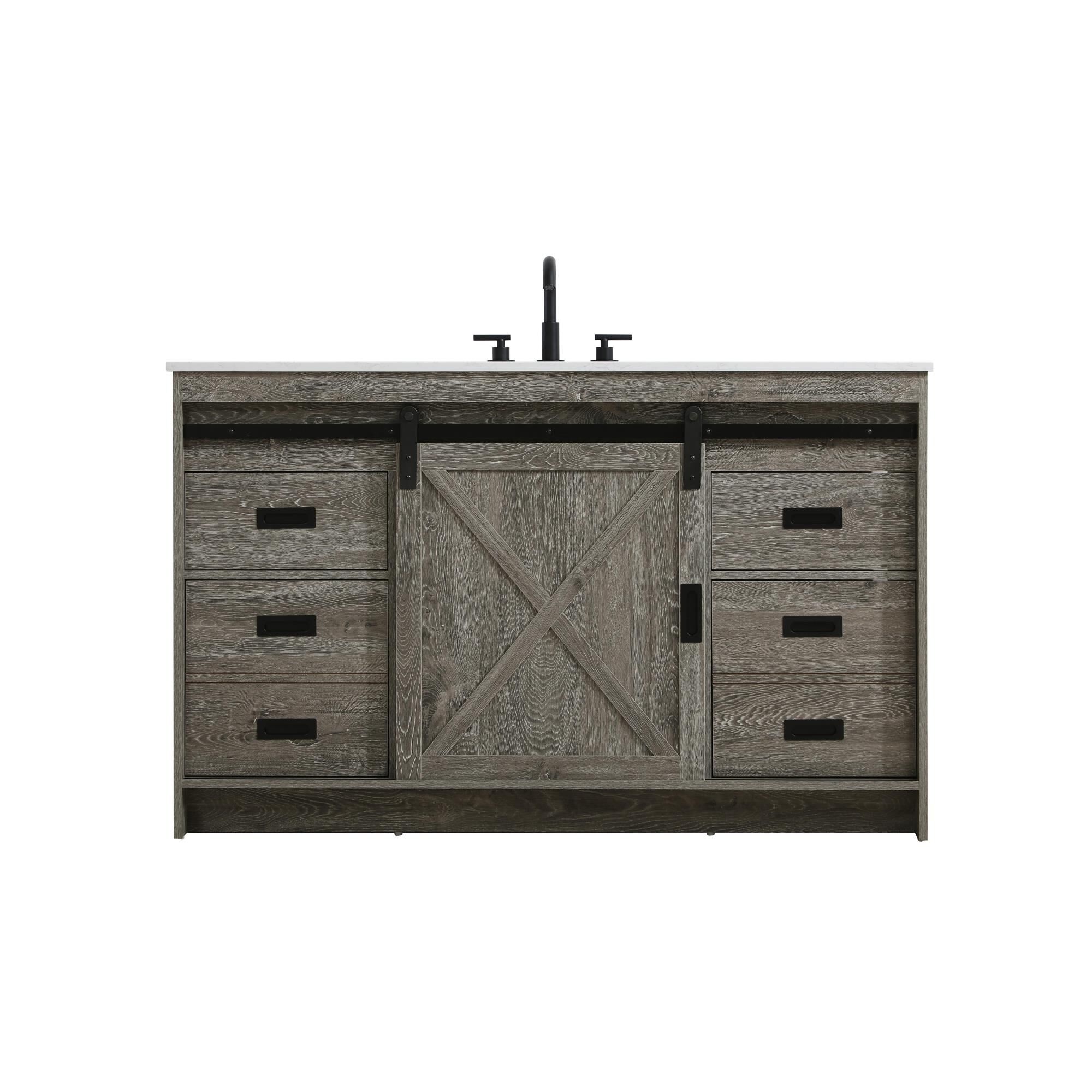 Shown in Rustic Grey finish