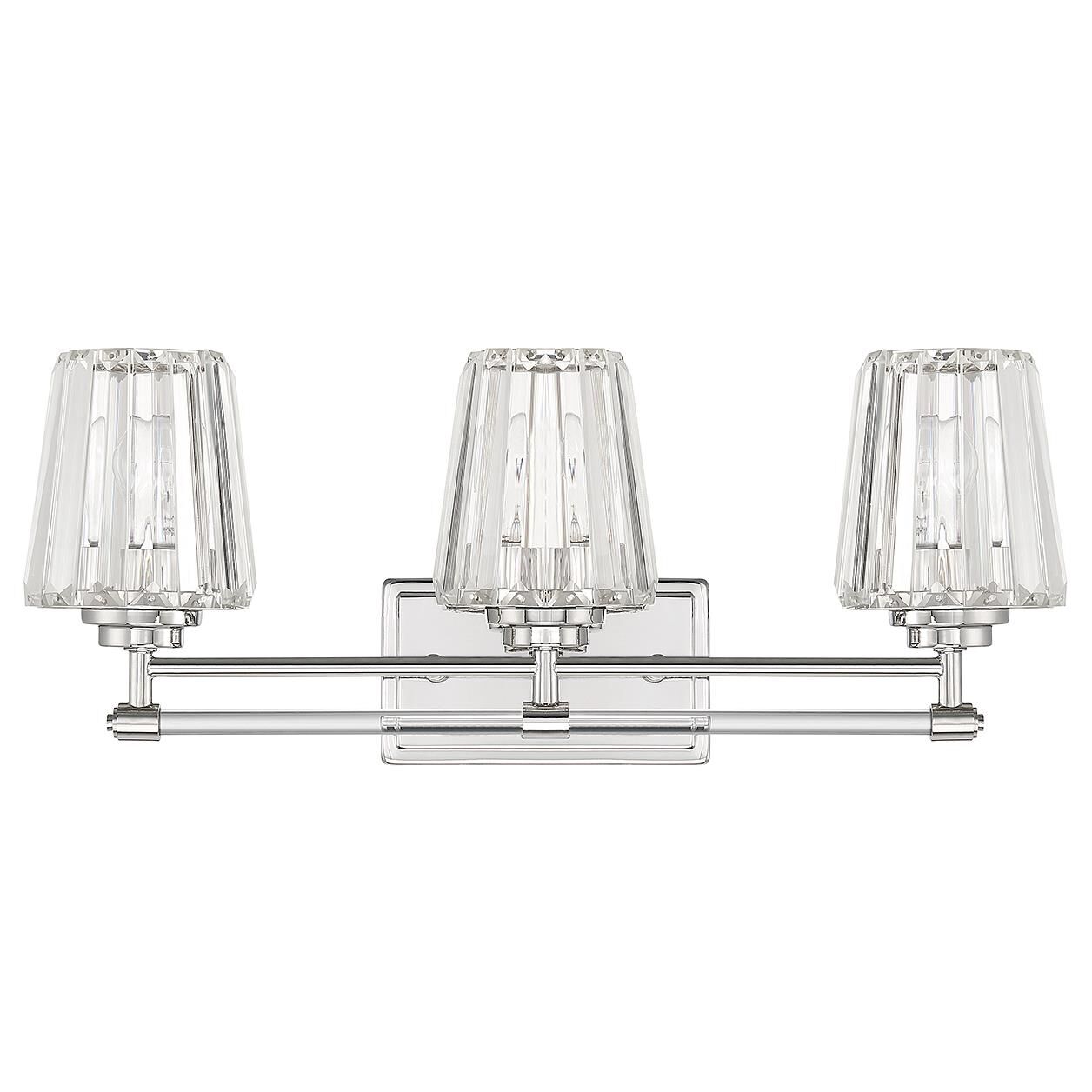 Shown in Polished Nickel finish and Clear crystal