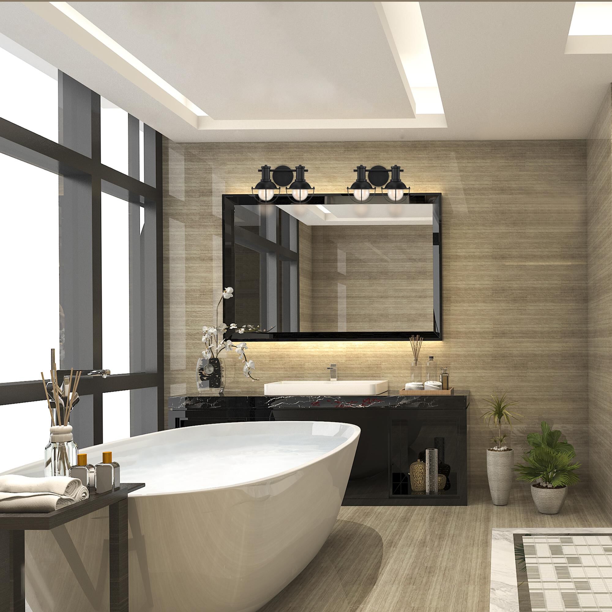 Dalton 15 Inch 2 Light Bath Vanity Light by Designers Fountain