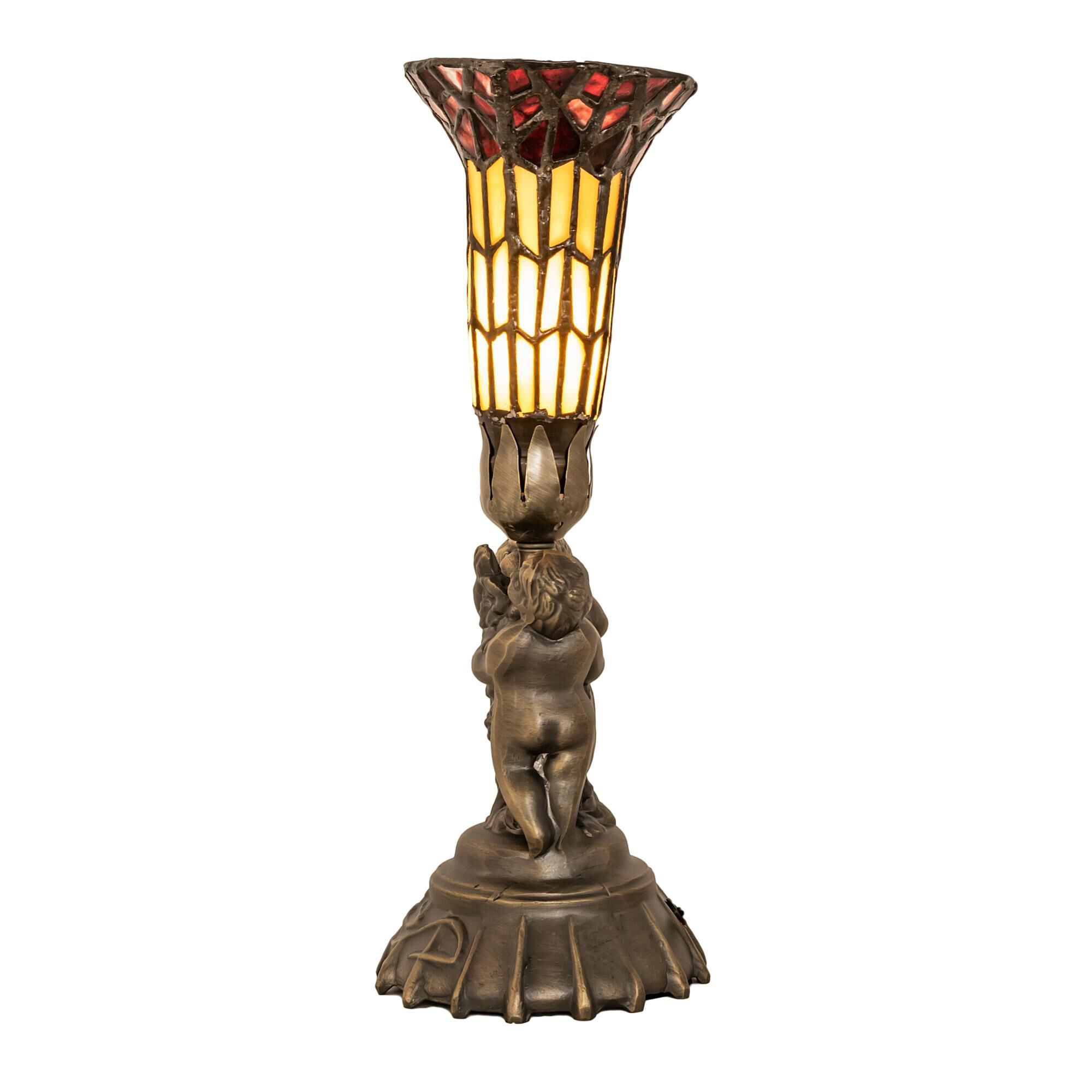 Stained Glass Pond Lily 13 Inch Accent Lamp by Meyda Lighting