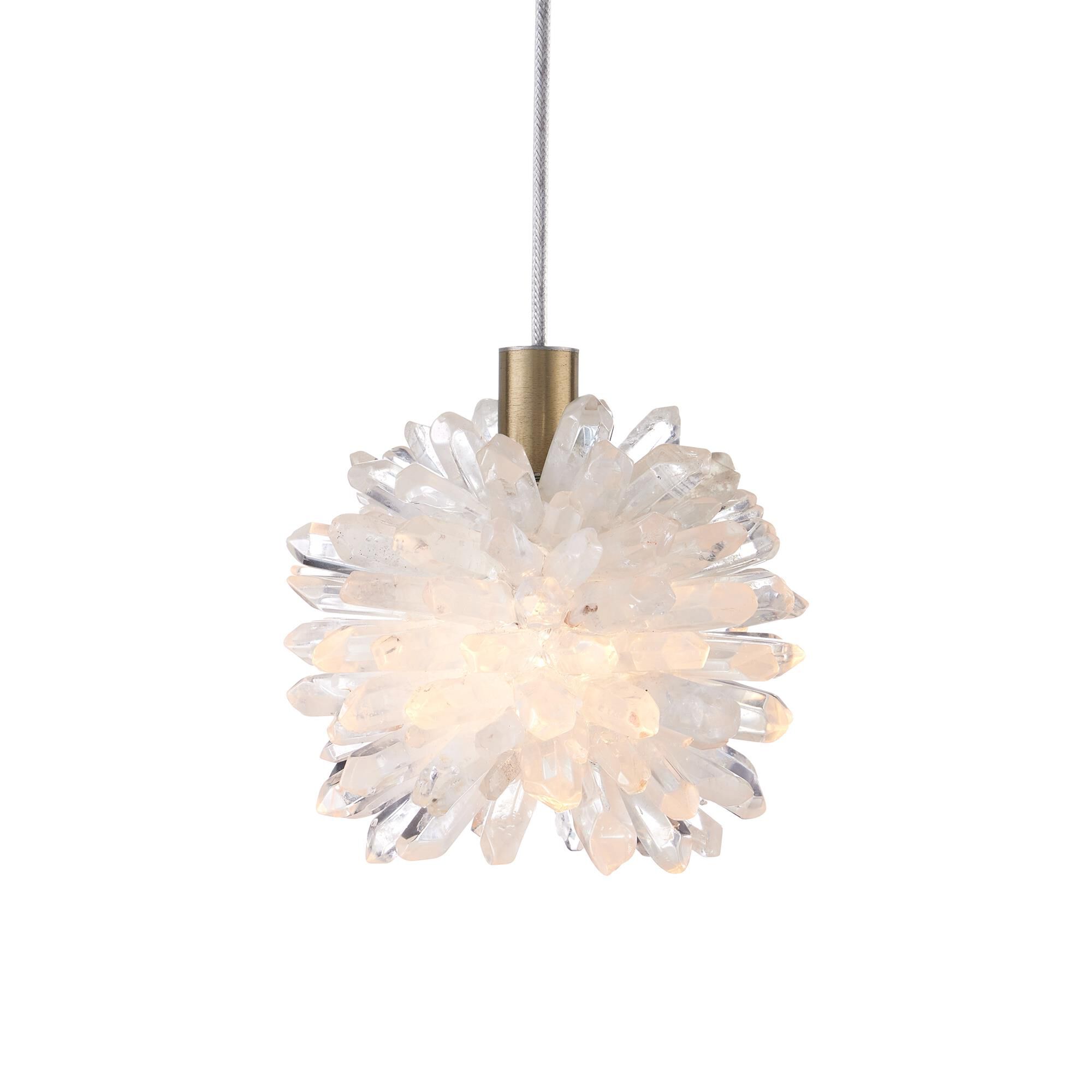 Shown in Natural, Brass finish and Natural Quartz glass