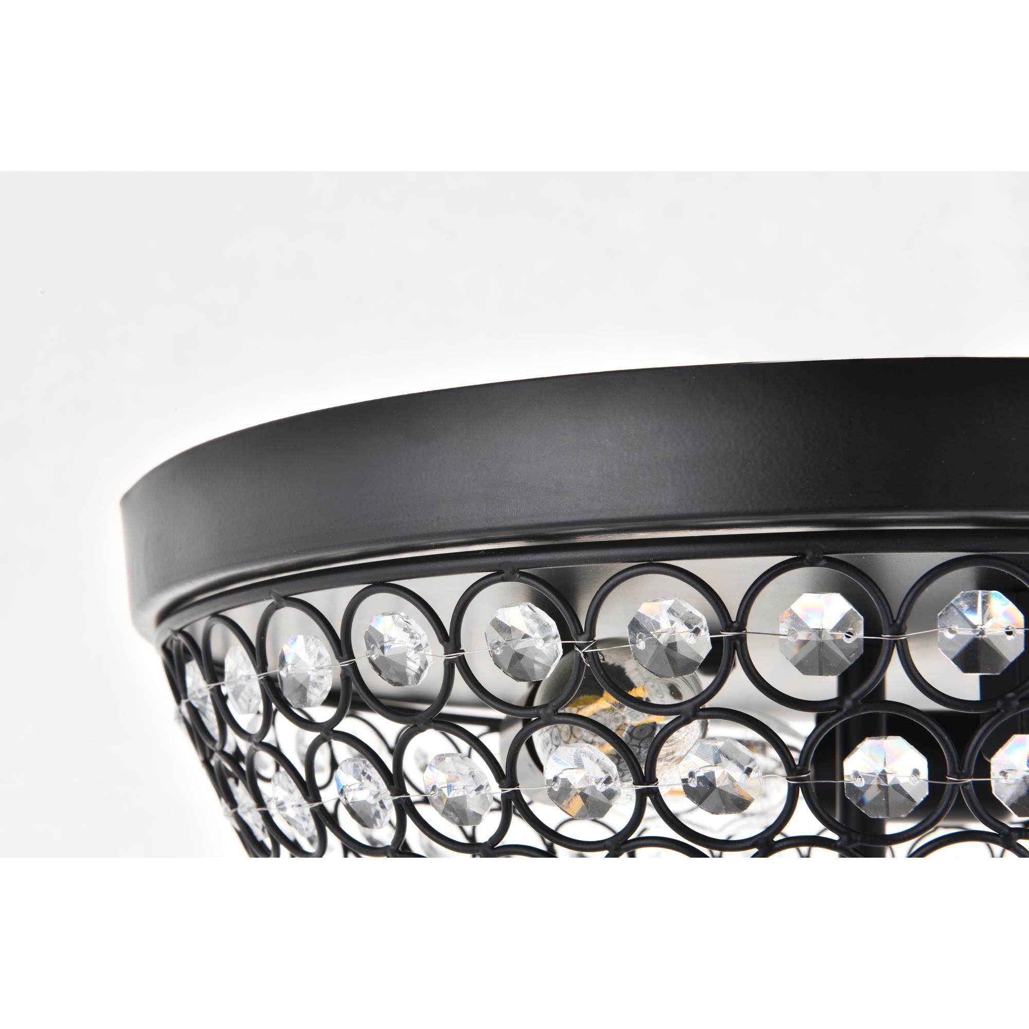 Taye 13 Inch 3 Light Flush Mount by Elegant Lighting