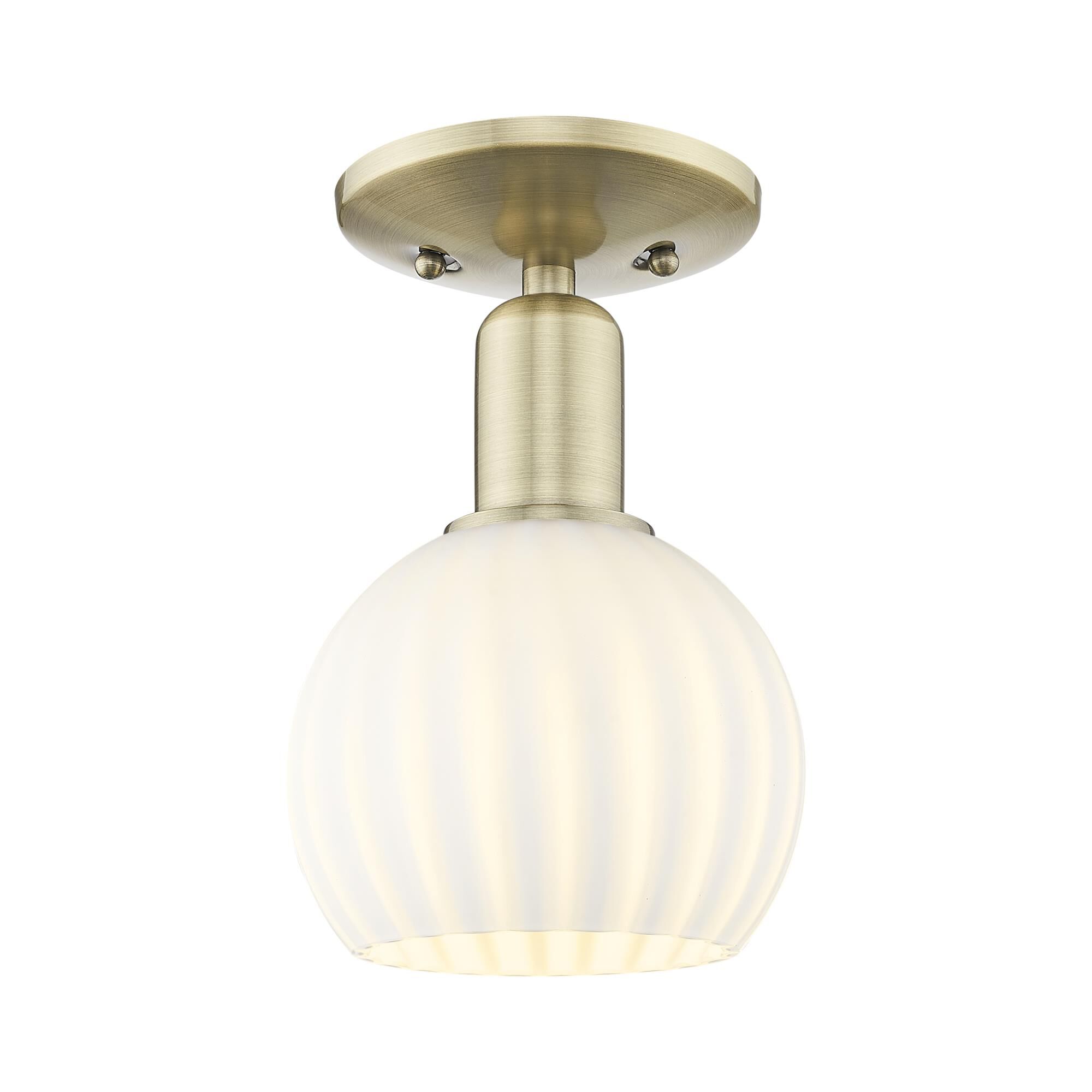 Bruno Marashlian White Venetian 6 Inch Semi Flush Mount by Innovations Lighting