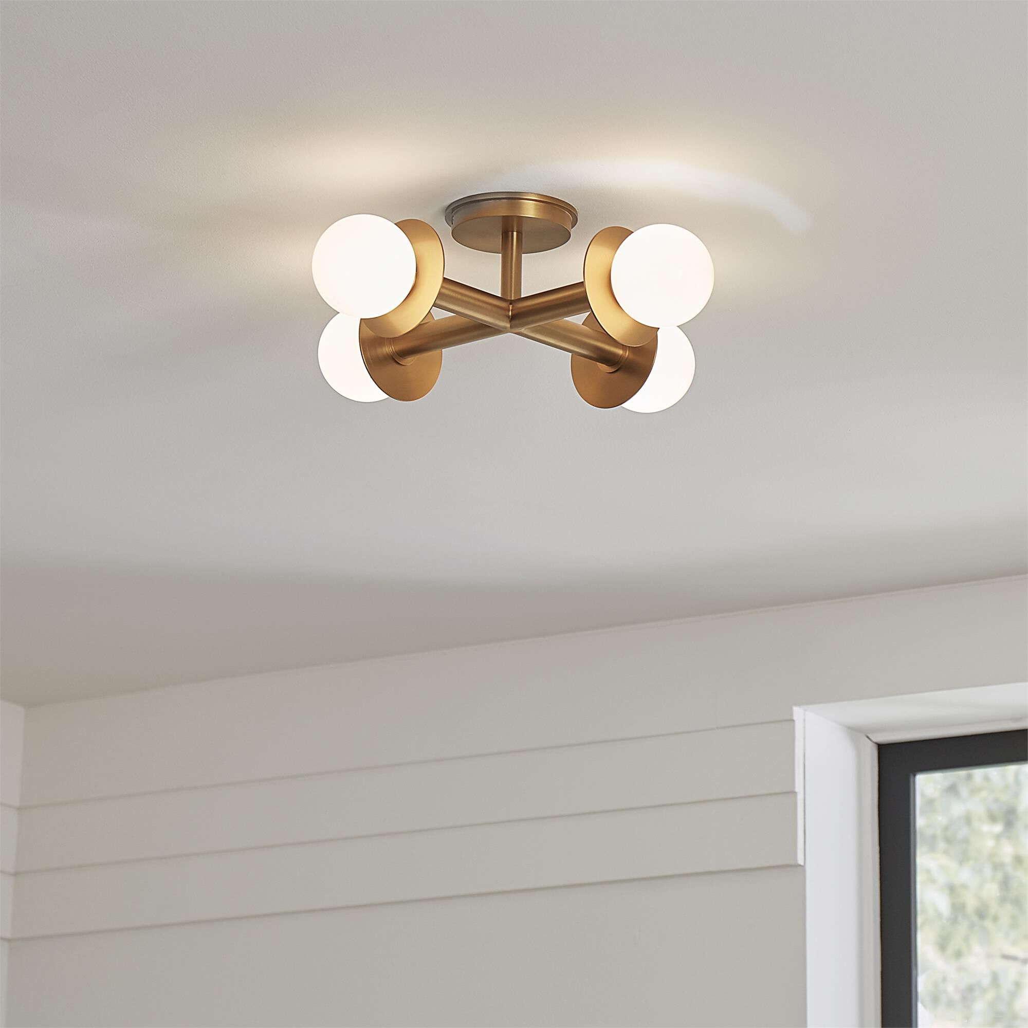 Kelly Wearstler Nodes 18 Inch 4 Light Semi Flush Mount,