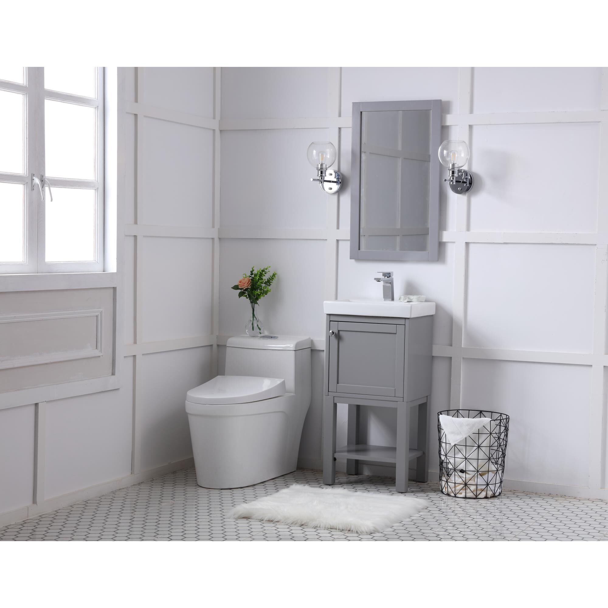 Shown in Grey finish