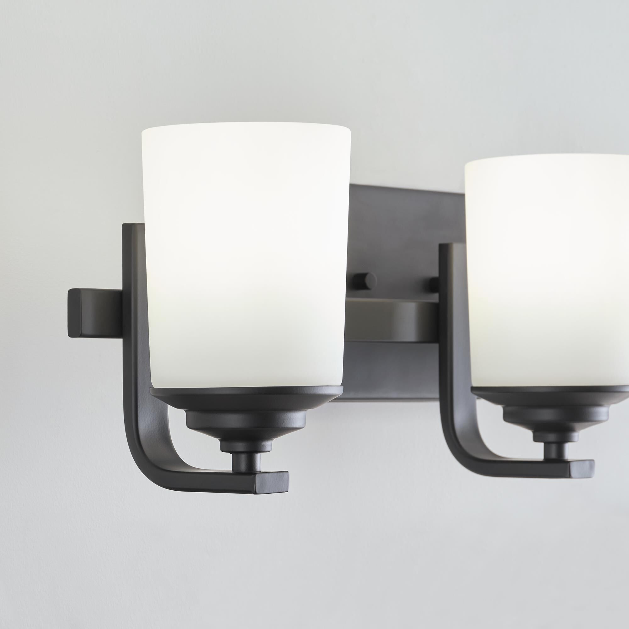 Shown in Midnight Black finish and Etched / White Inside glass