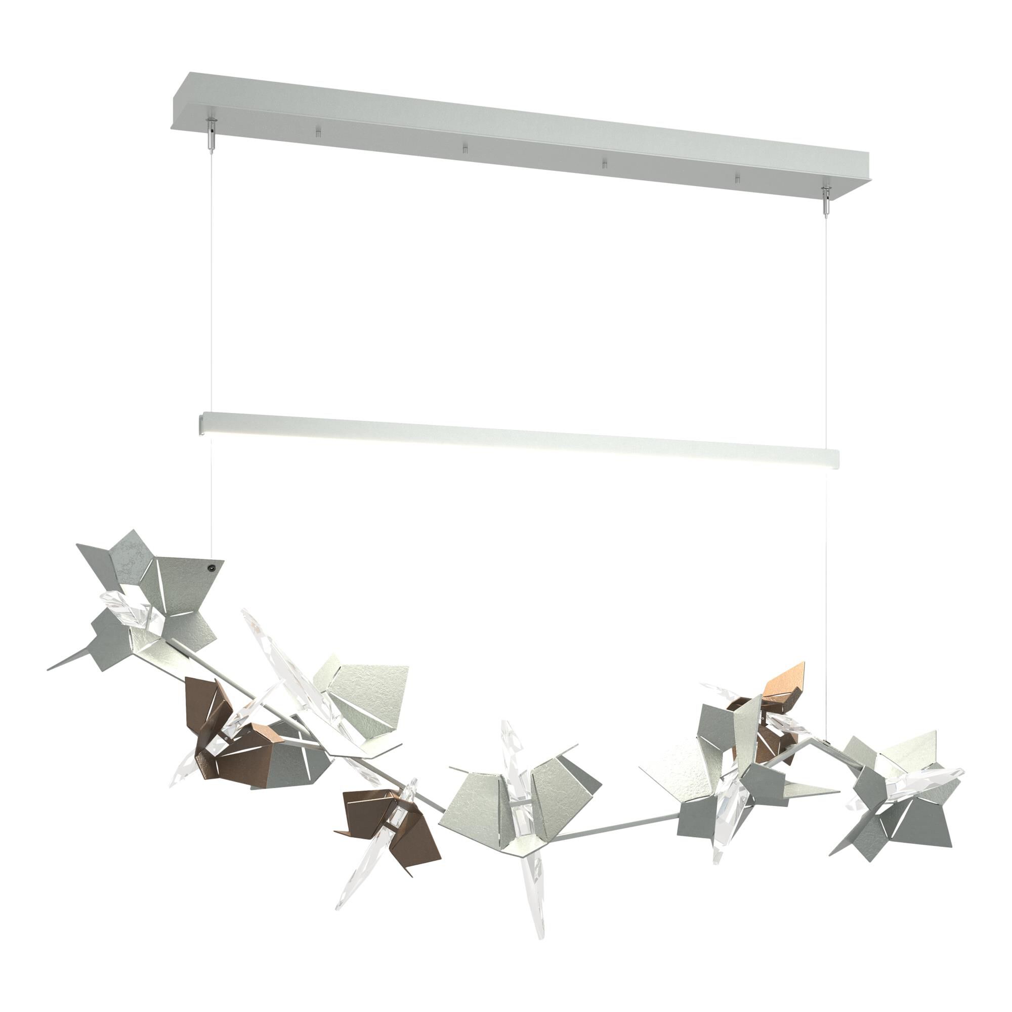 Shown in Vintage Platinum finish and Swarovski crystal and Vintage Platinum glass and Bronze accent