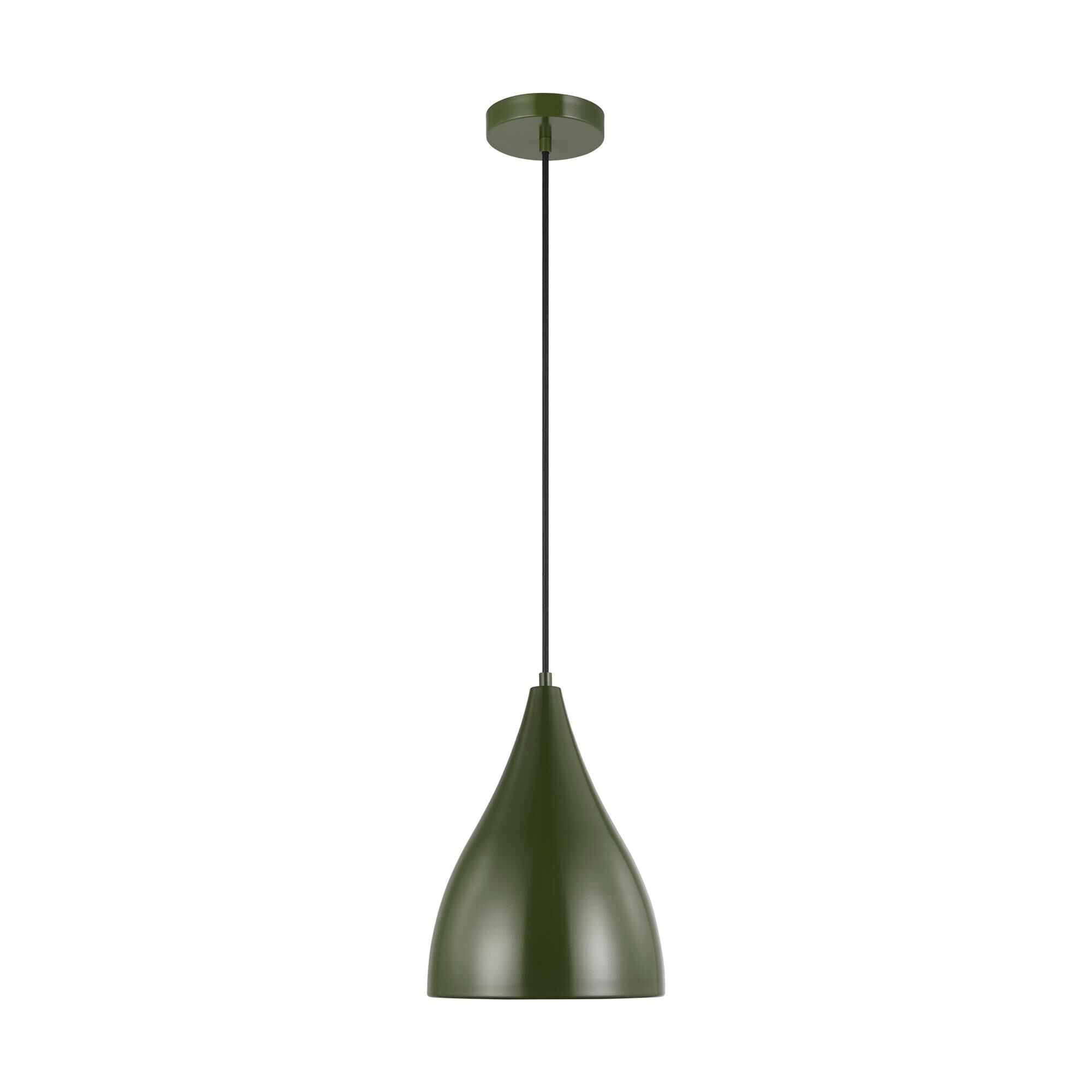 Shown in Olive finish and Olive glass and Olive Steel shade