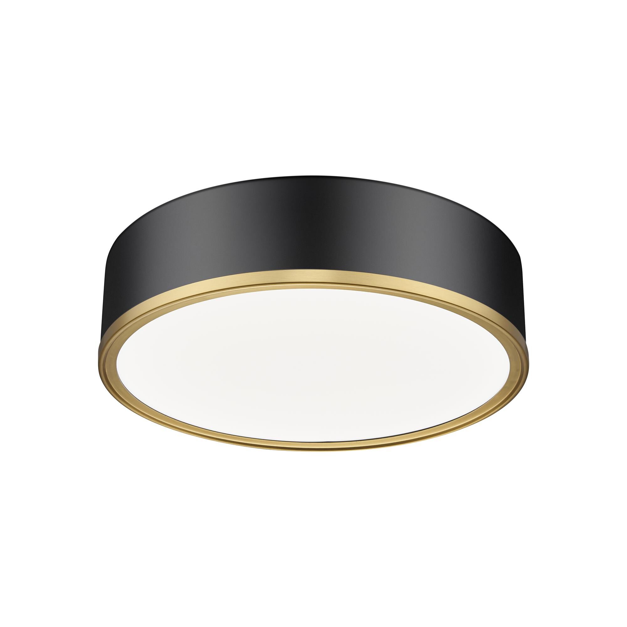 Shown in Matte Black + Modern Gold finish and Frosted glass and Frosted shade