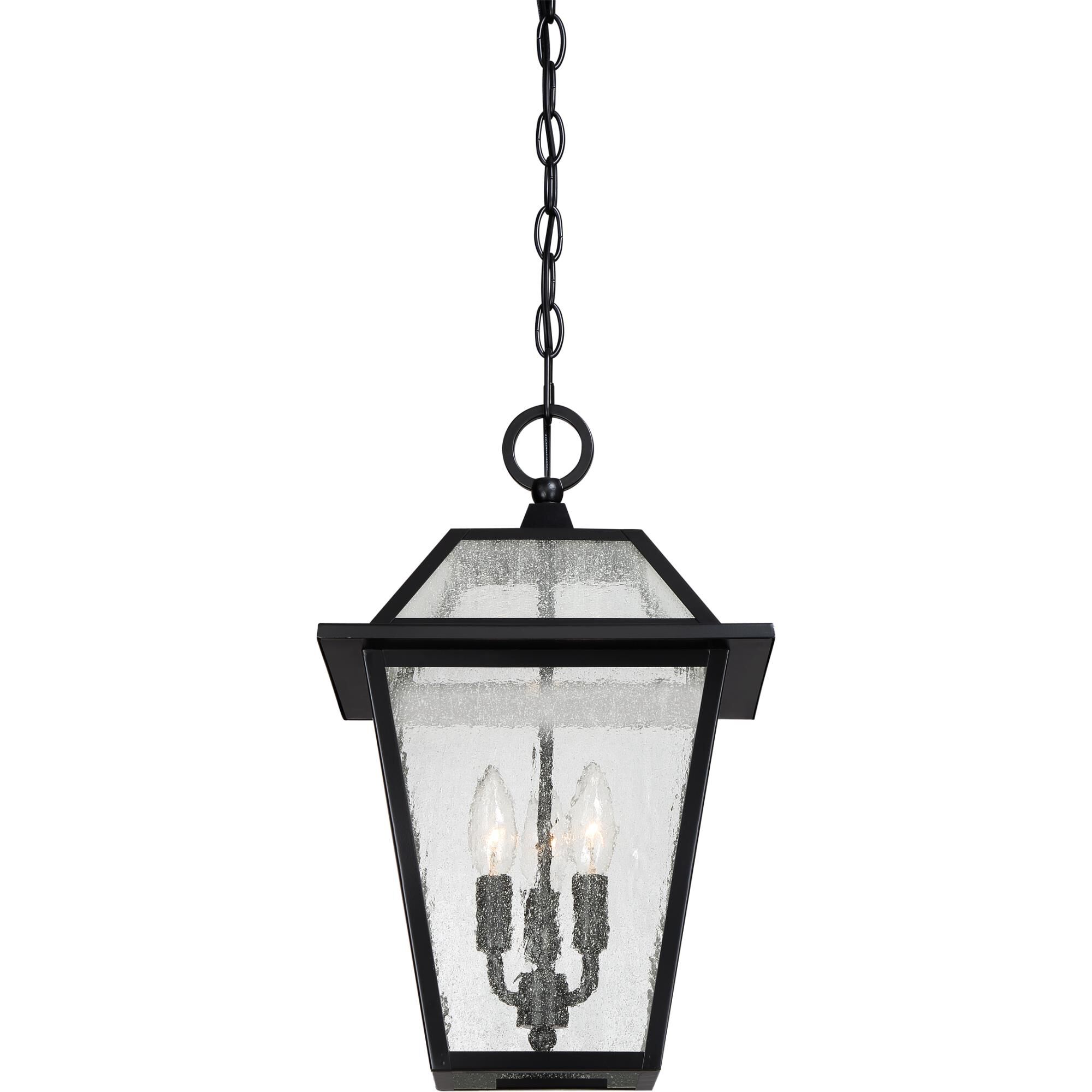 Black Ridge 17 Inch Tall 3 Light Outdoor Hanging Lantern by Quoizel