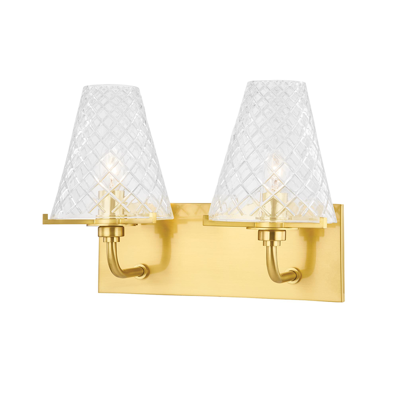 Irene 14 Inch 2 Light Bath Vanity Light by Mitzi