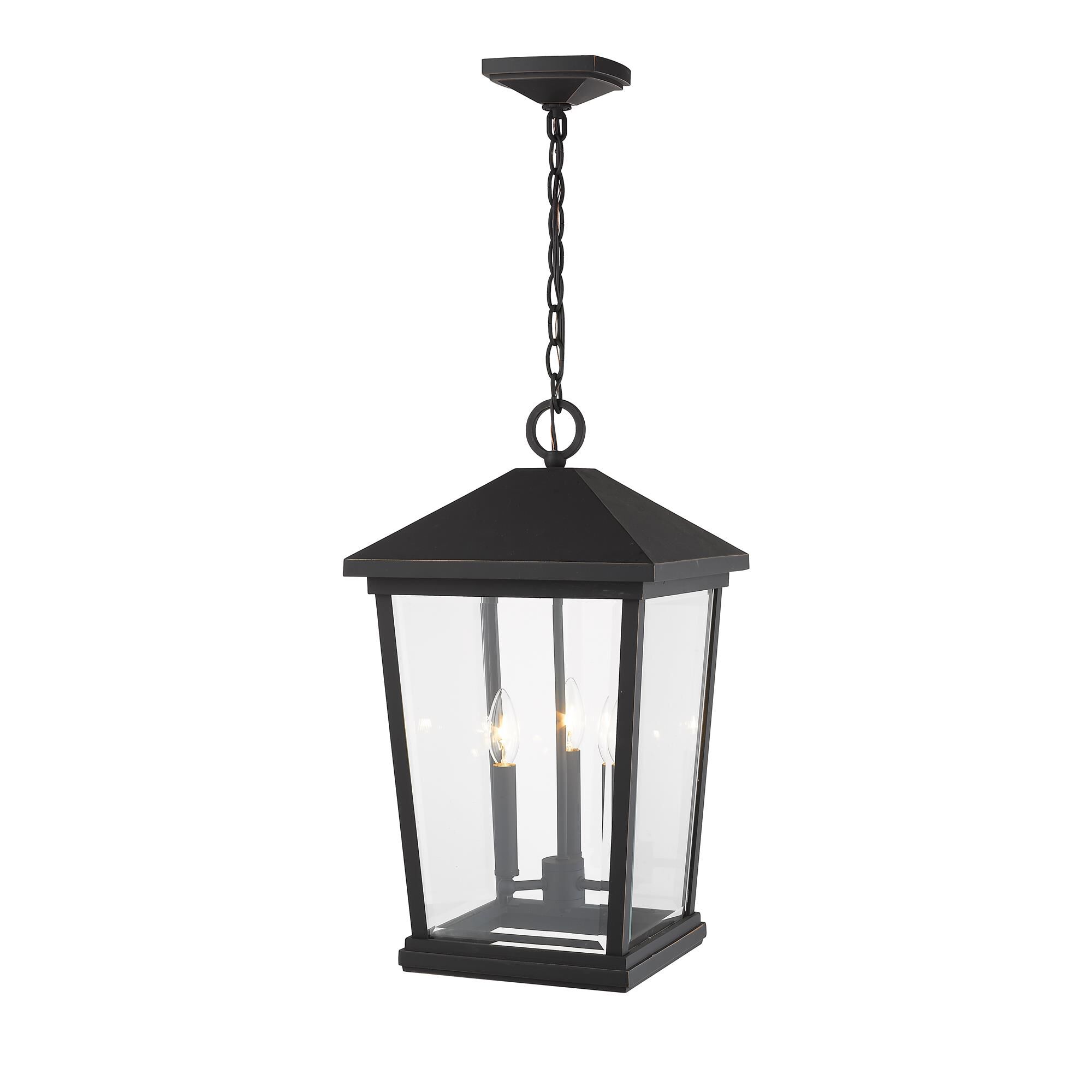 Shown in Oil Rubbed Bronze finish and Glass shade