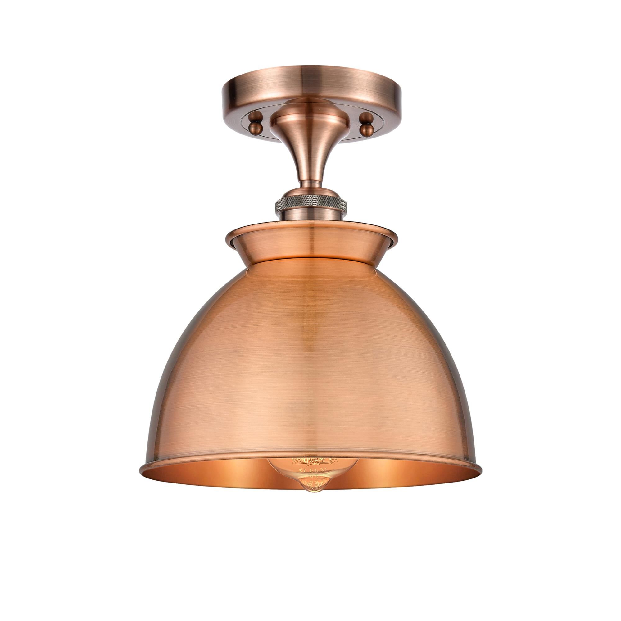 Shown in Clear Crackle, White and Polished Chrome finish and Antique Copper shade