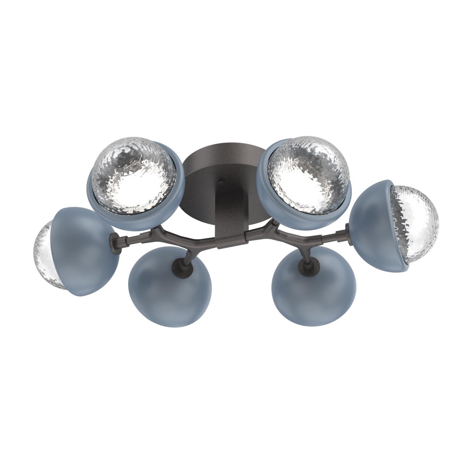 Shown in Graphite finish and Clear glass and Poppy Blue accent