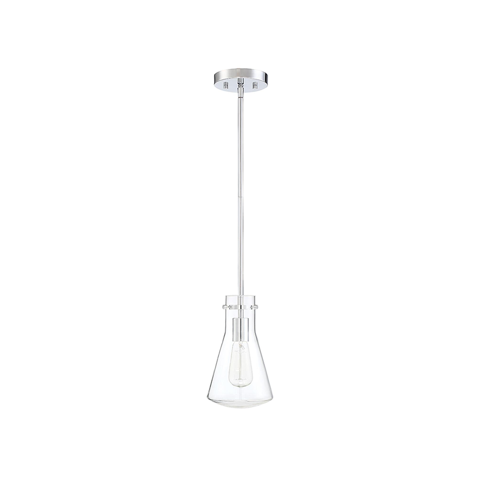 Shown in Chrome finish and Clear glass