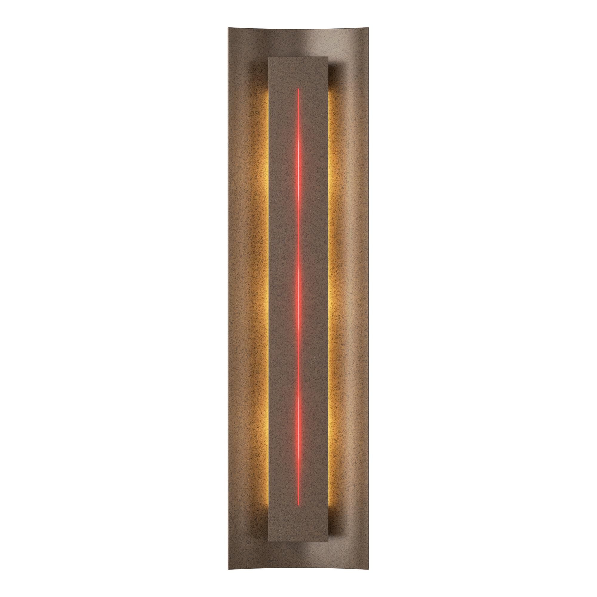 Shown in Bronze finish and Red  glass