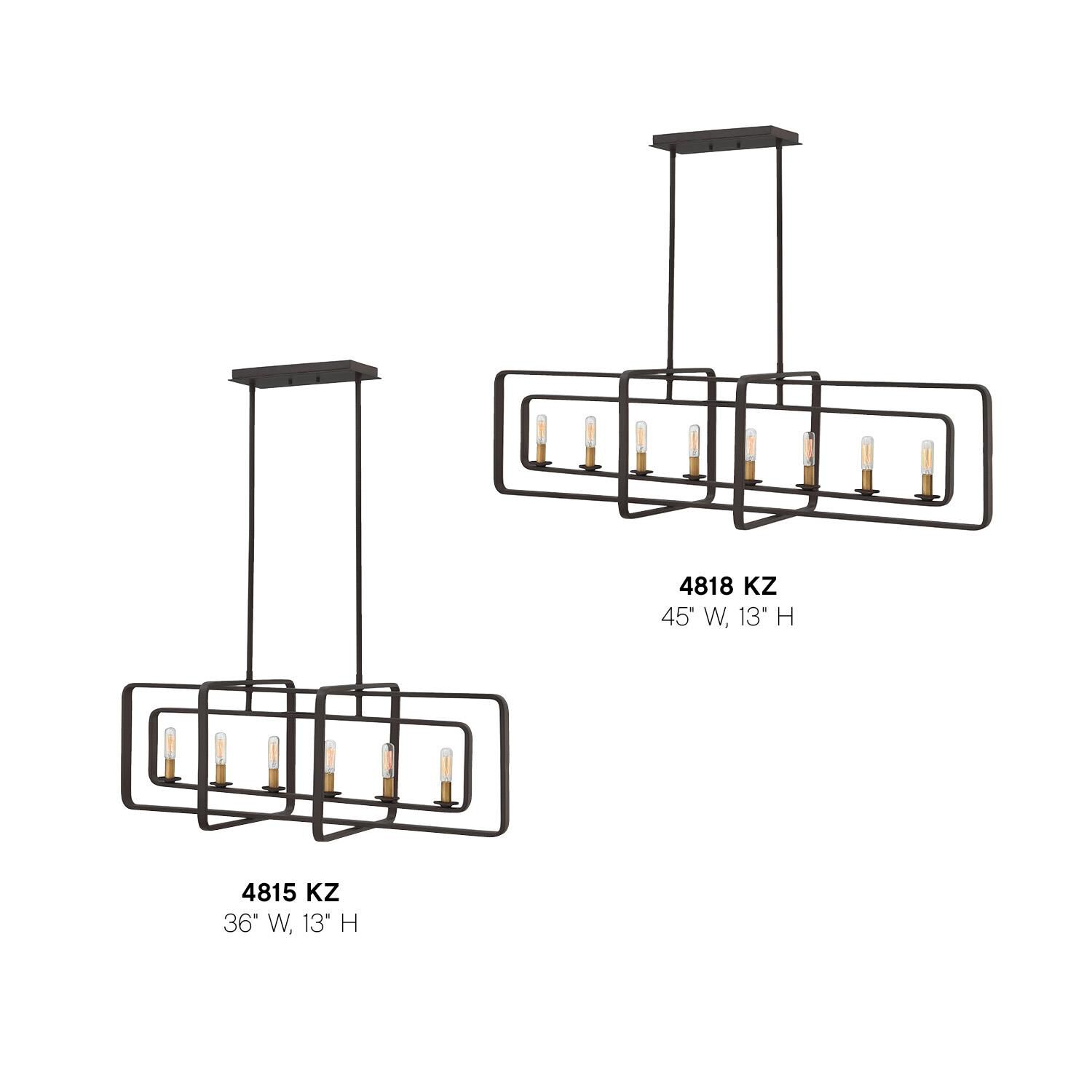 Quentin 36 Inch 6 Light Linear Suspension Light by Hinkley Lighting