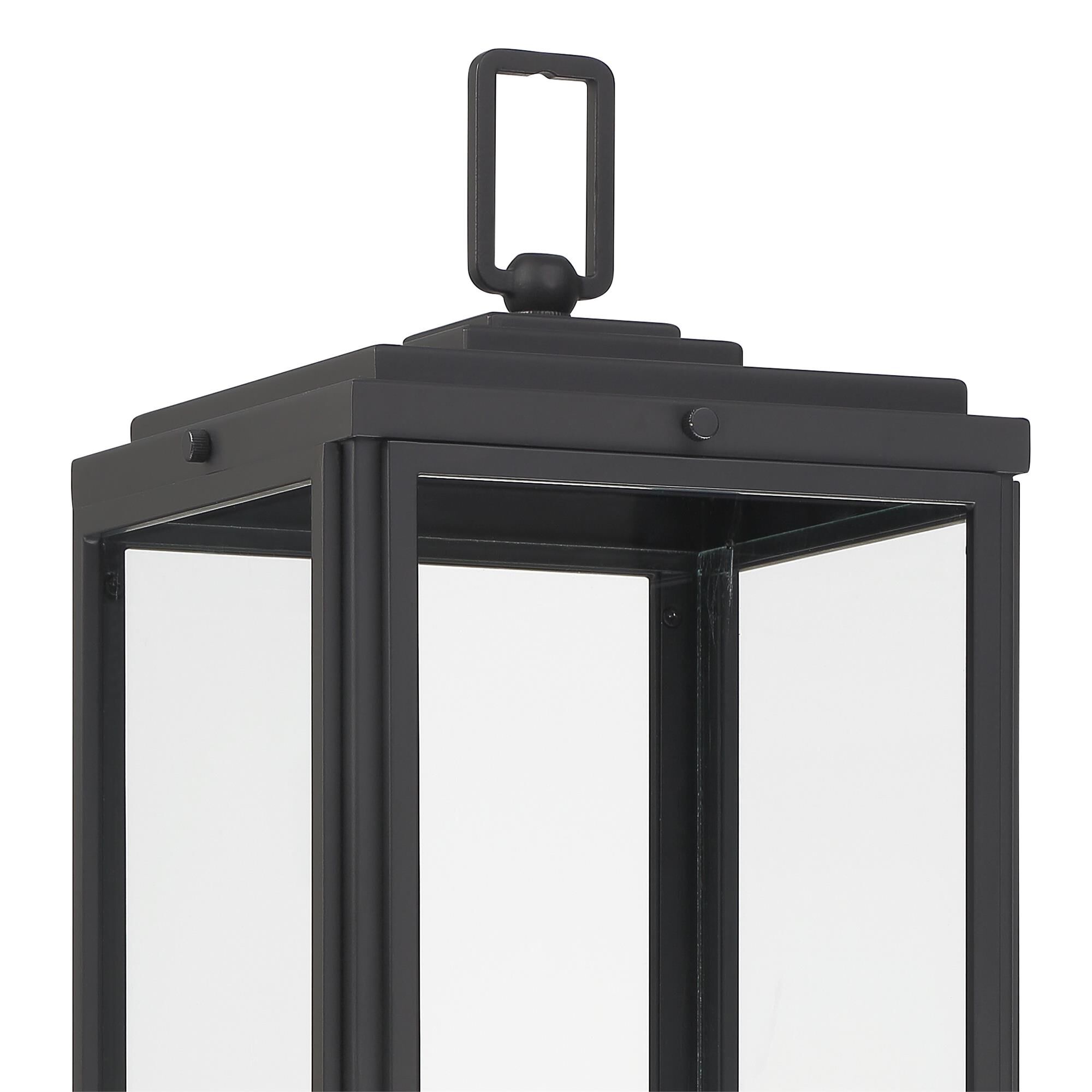 Shown in Matte Black finish and Clear glass and Clear Glass shade