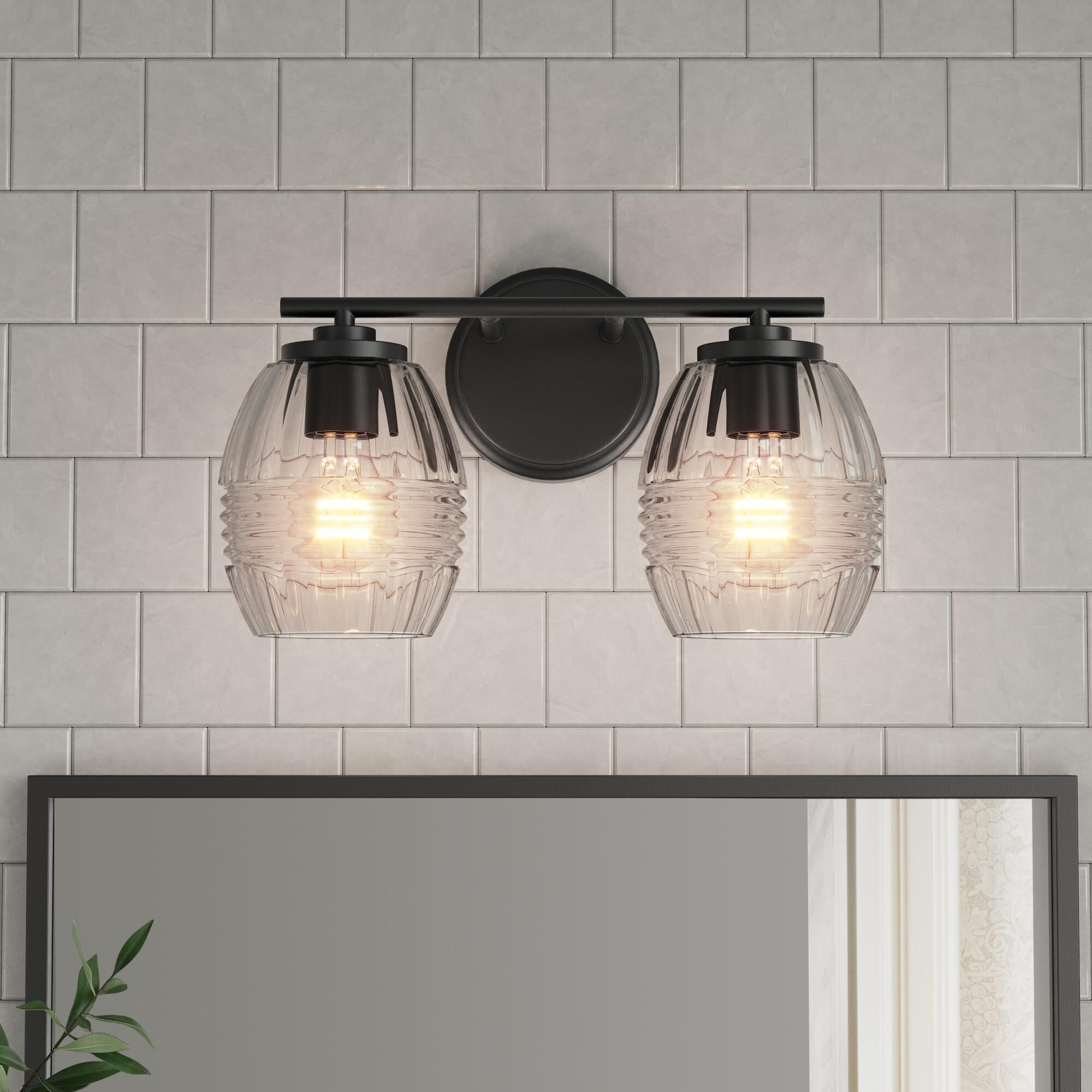 Shown in Matte Black finish and Clear glass