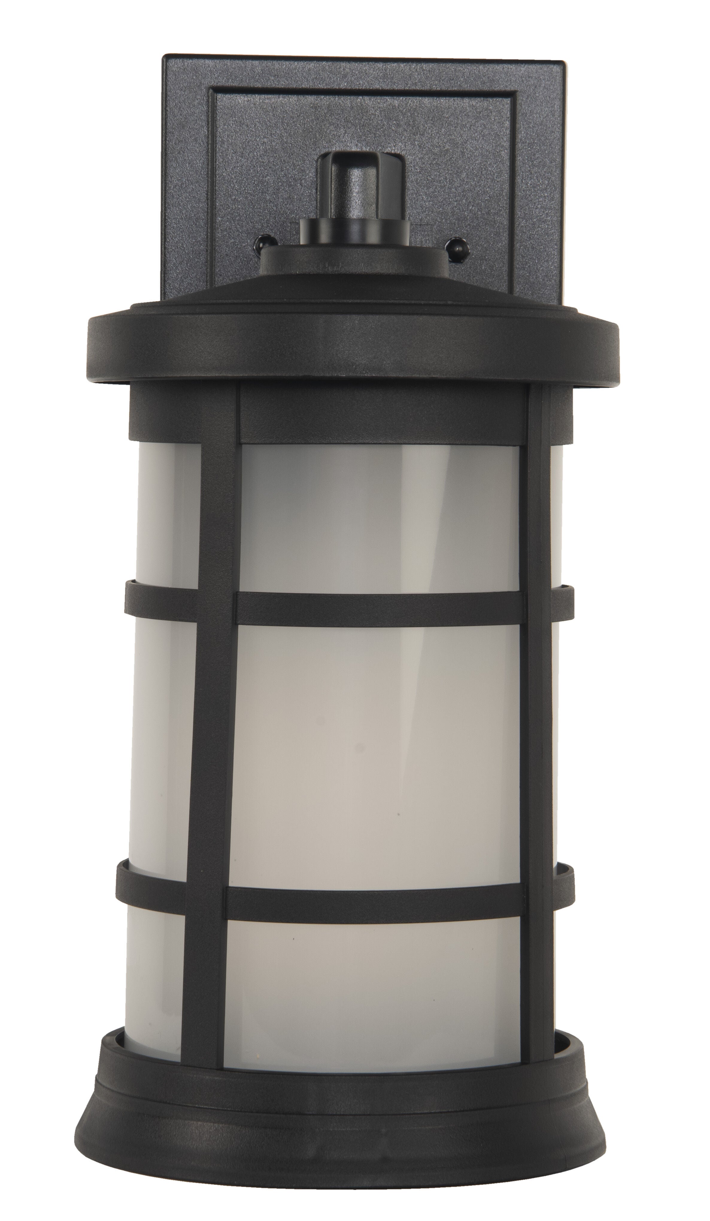 Shown in Textured Matte Black finish and Frosted Polycarbonate shade