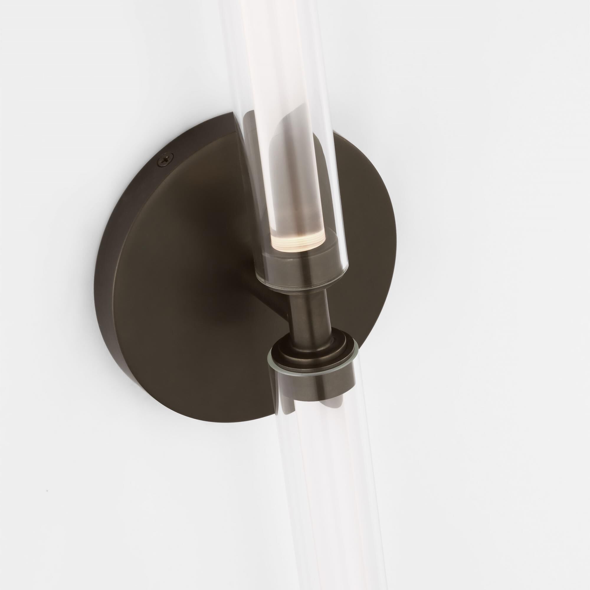 Shown in Bronze finish and Clear glass