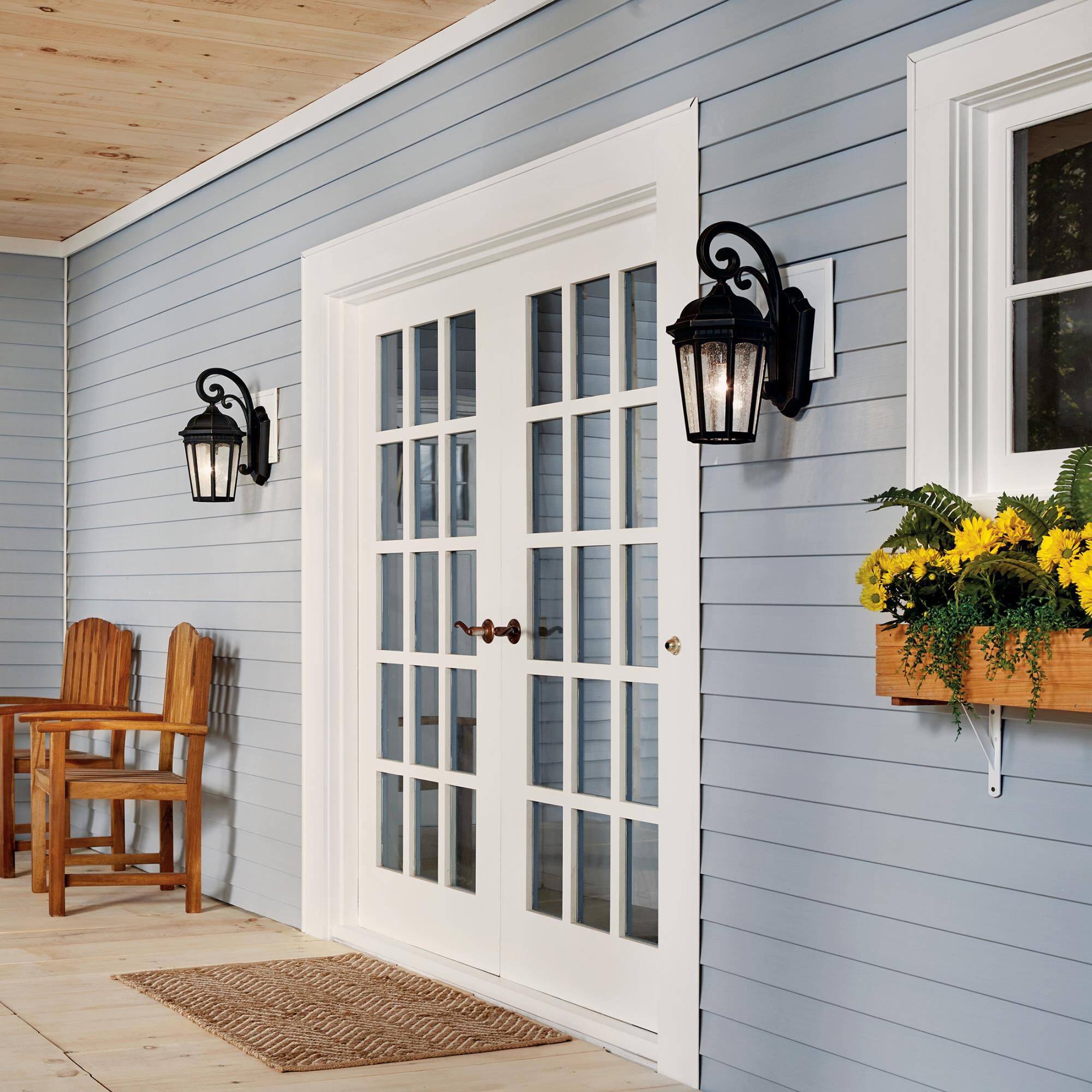 Courtyard 17 Inch Tall 1 Light Outdoor Wall Light by Kichler Lighting