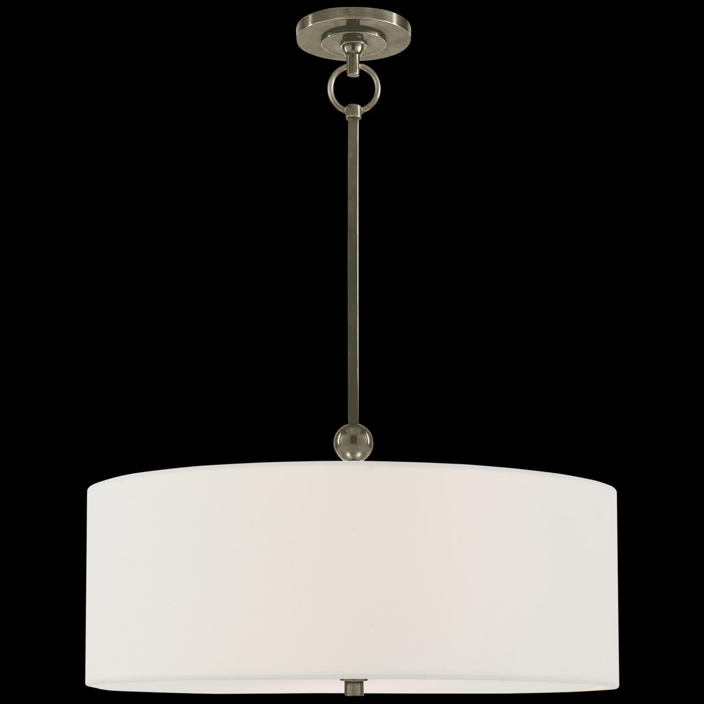 Shown in Antique Nickel finish and Linen shade